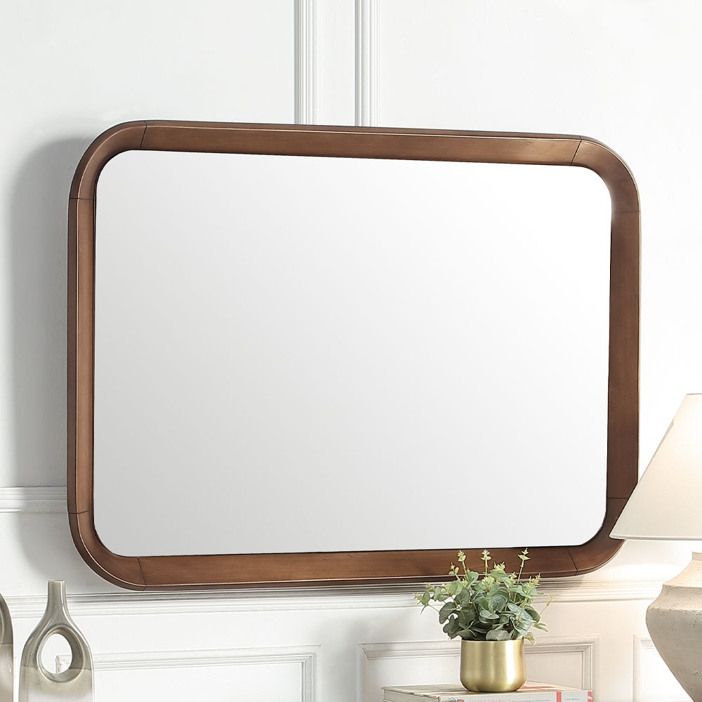 Harvey - Accent Mirror - Walnut, dark brown, view 3