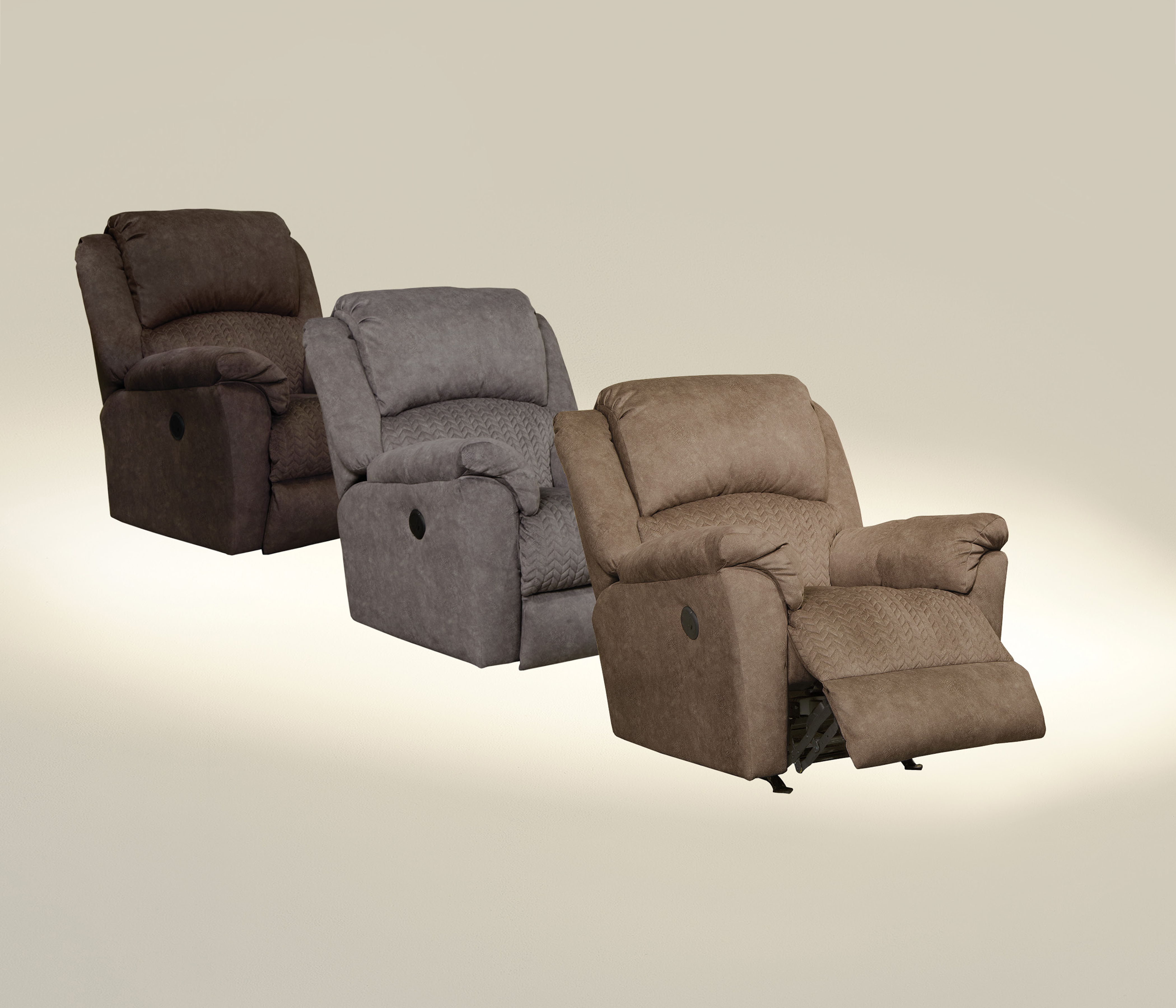 Malloy - Fabric Power Rocker Recliner - Chocolate
