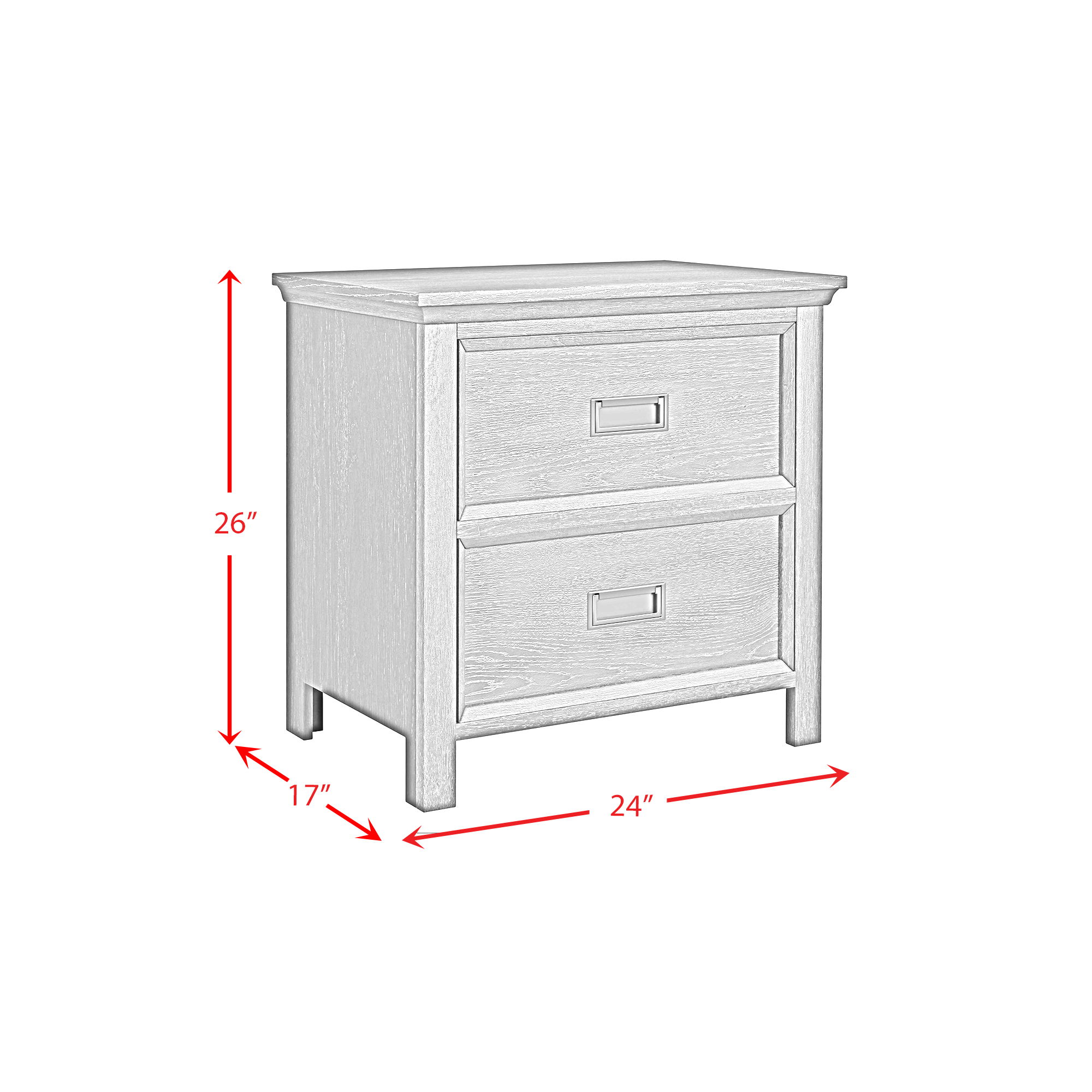 Hampton Kids - 2-Drawer Nightstand With USB - Charcoal