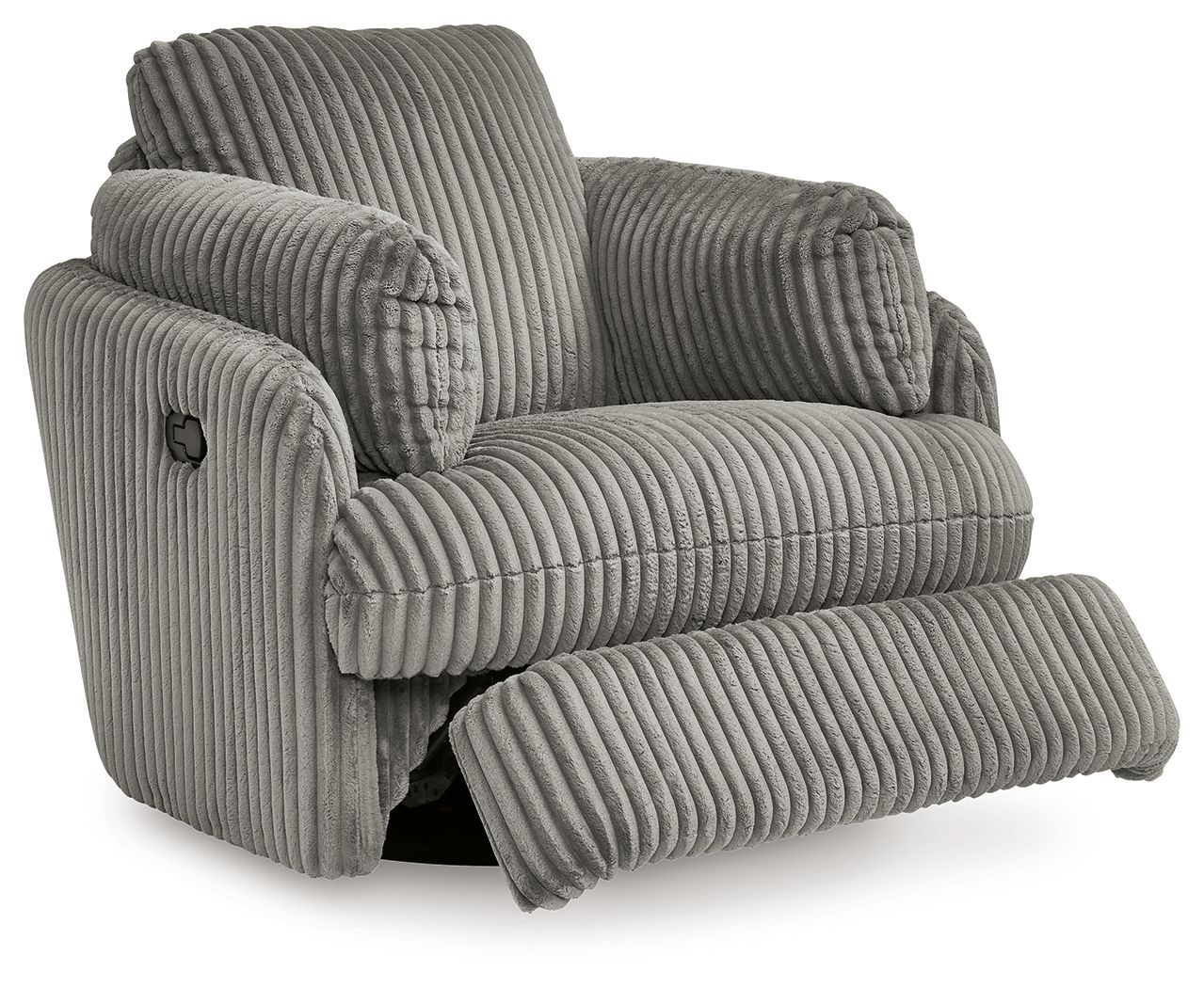 Ashley Furniture Tie-Breaker - Swivel Glider Recliner - Fog - Image 3