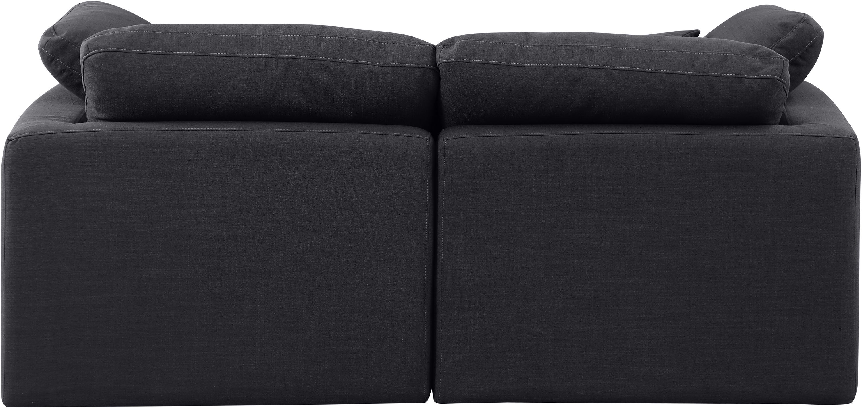 Indulge - Linen 2 Piece Modular Sofa - Charcoal