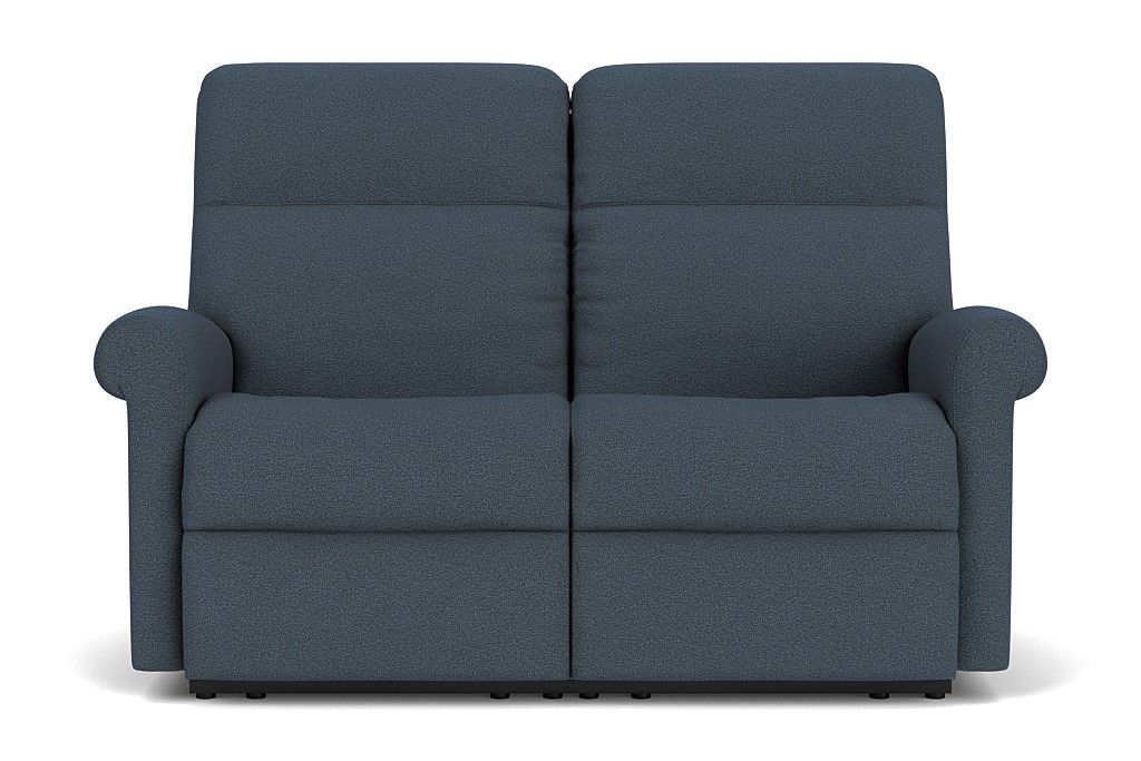 Davis - Transitional Fabric Reclining Loveseat, dark gray, view 3