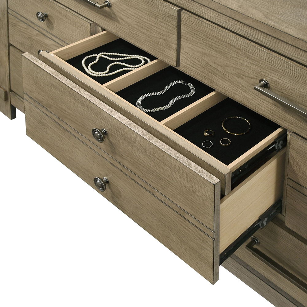 Colton - Dresser - Antique White Oak, dark brown, view 4