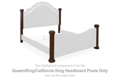Lavinton – Queen/ King/ California King Headboard Posts – Brown