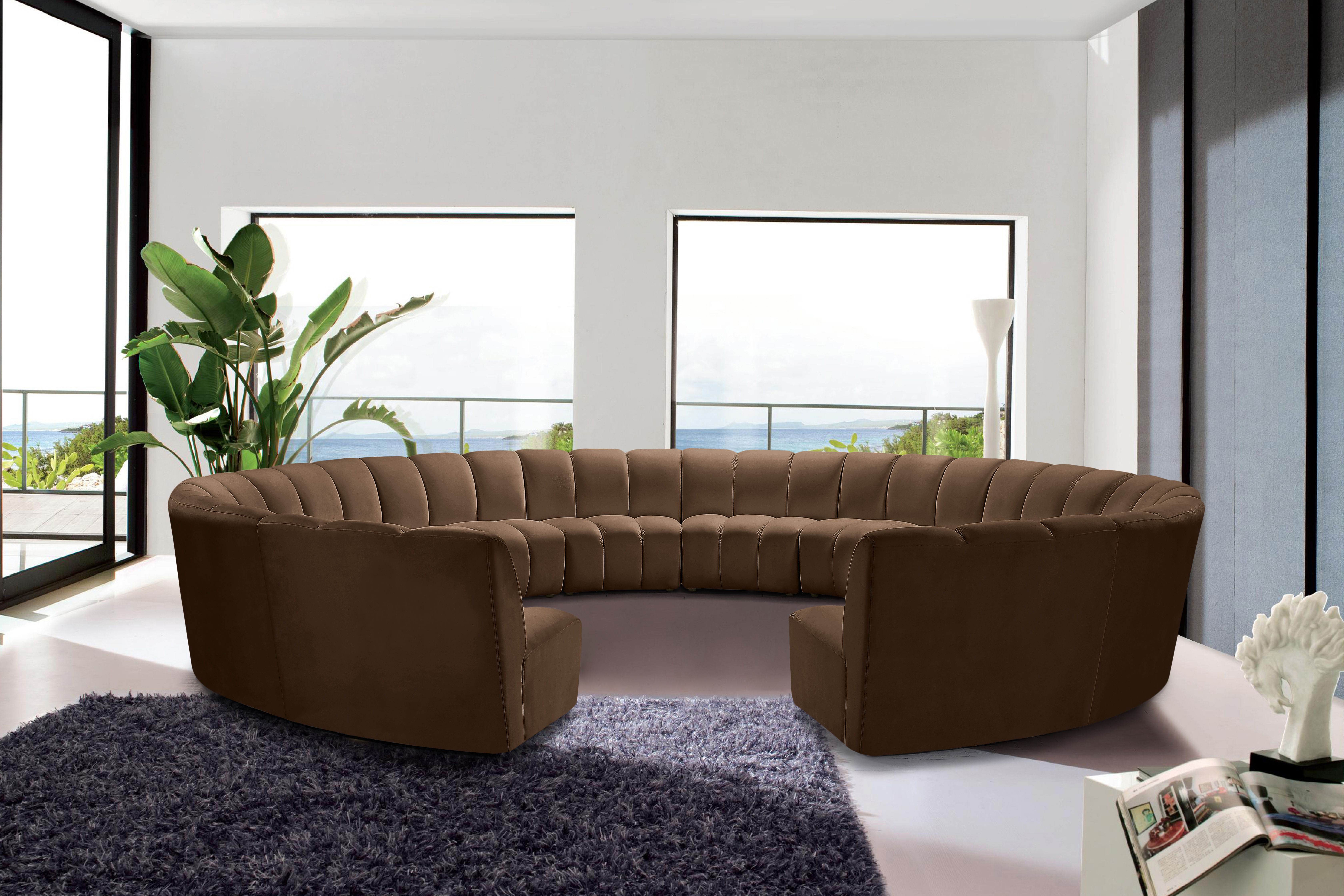 Infinity - 12 Piece Modular Sectional - Brown