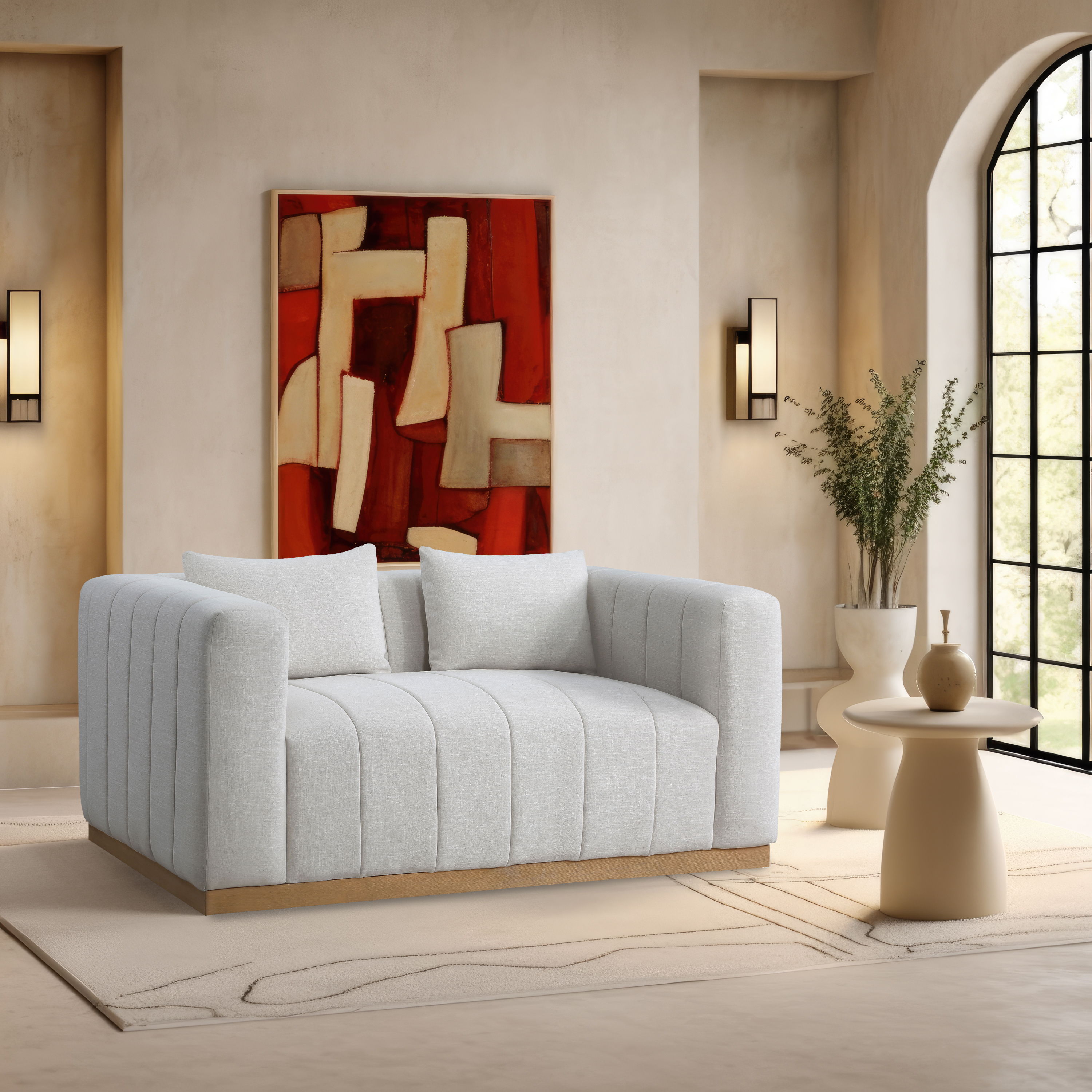 Lucia - Loveseat - Cream