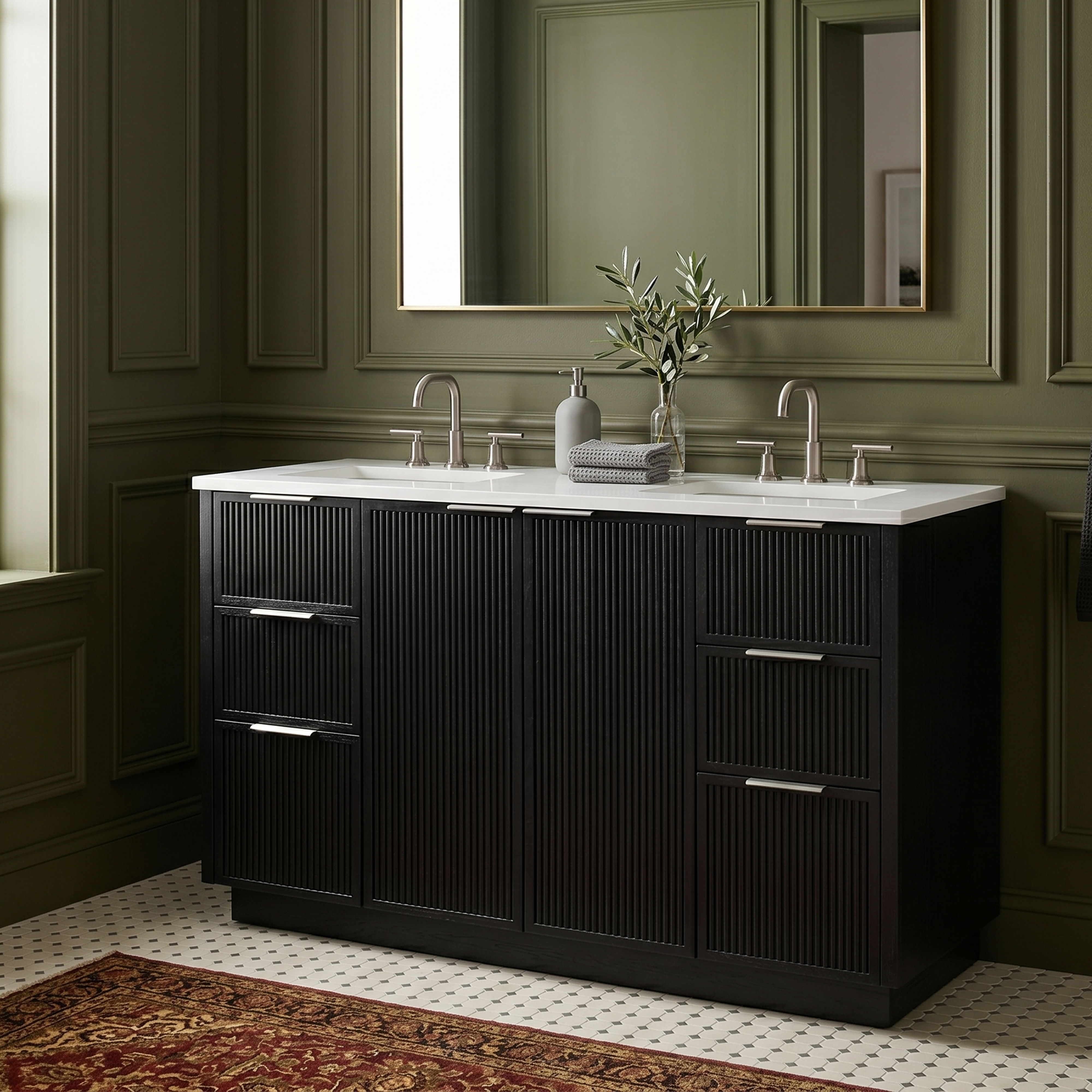 Willard - 48'' Bathroom Vanity - Black / White