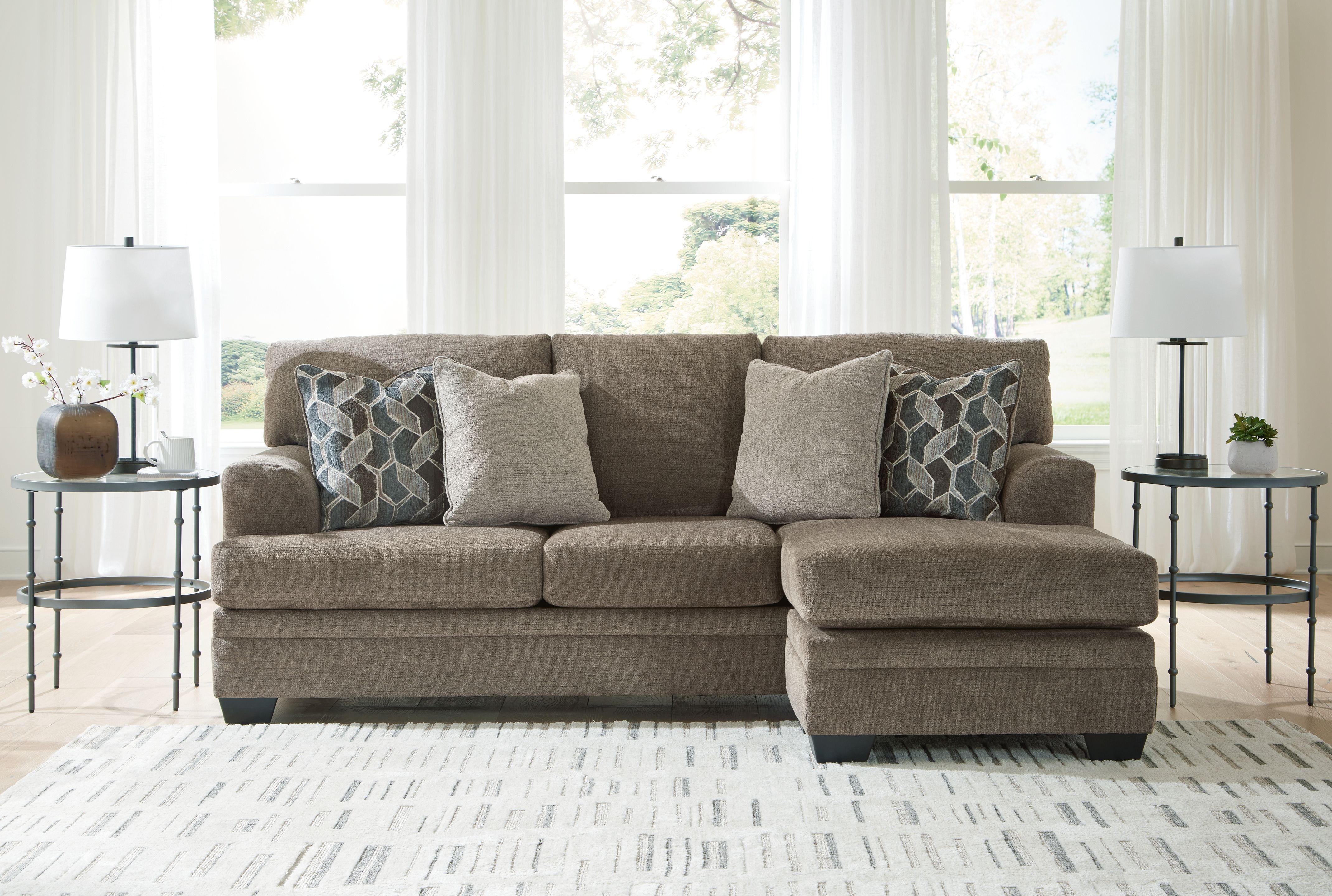 Stonemeade - 3 Pc. - Sofa Chaise, Chair And A Half, Ottoman - Nutmeg