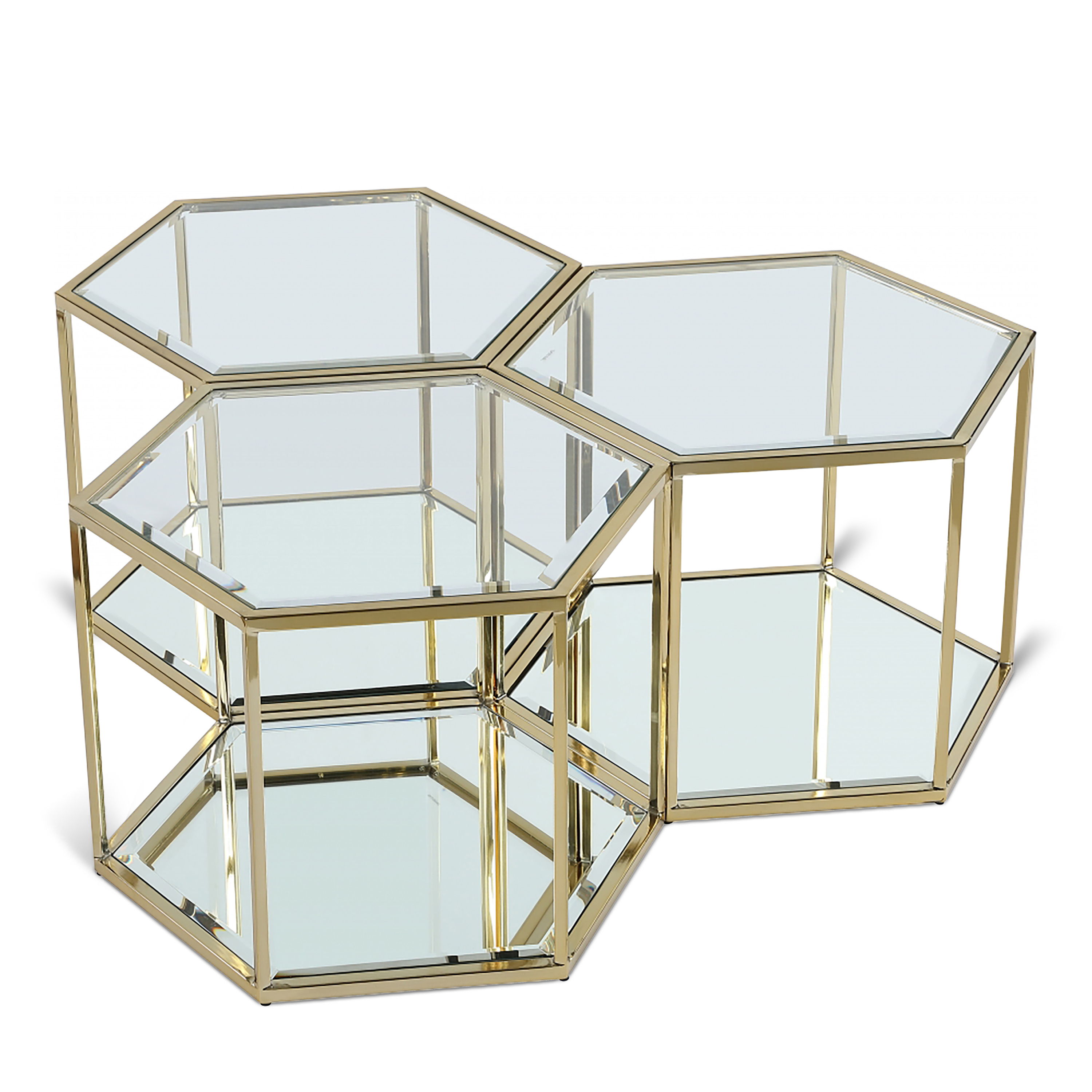 Sei - Coffee Table 3 Piece - Gold