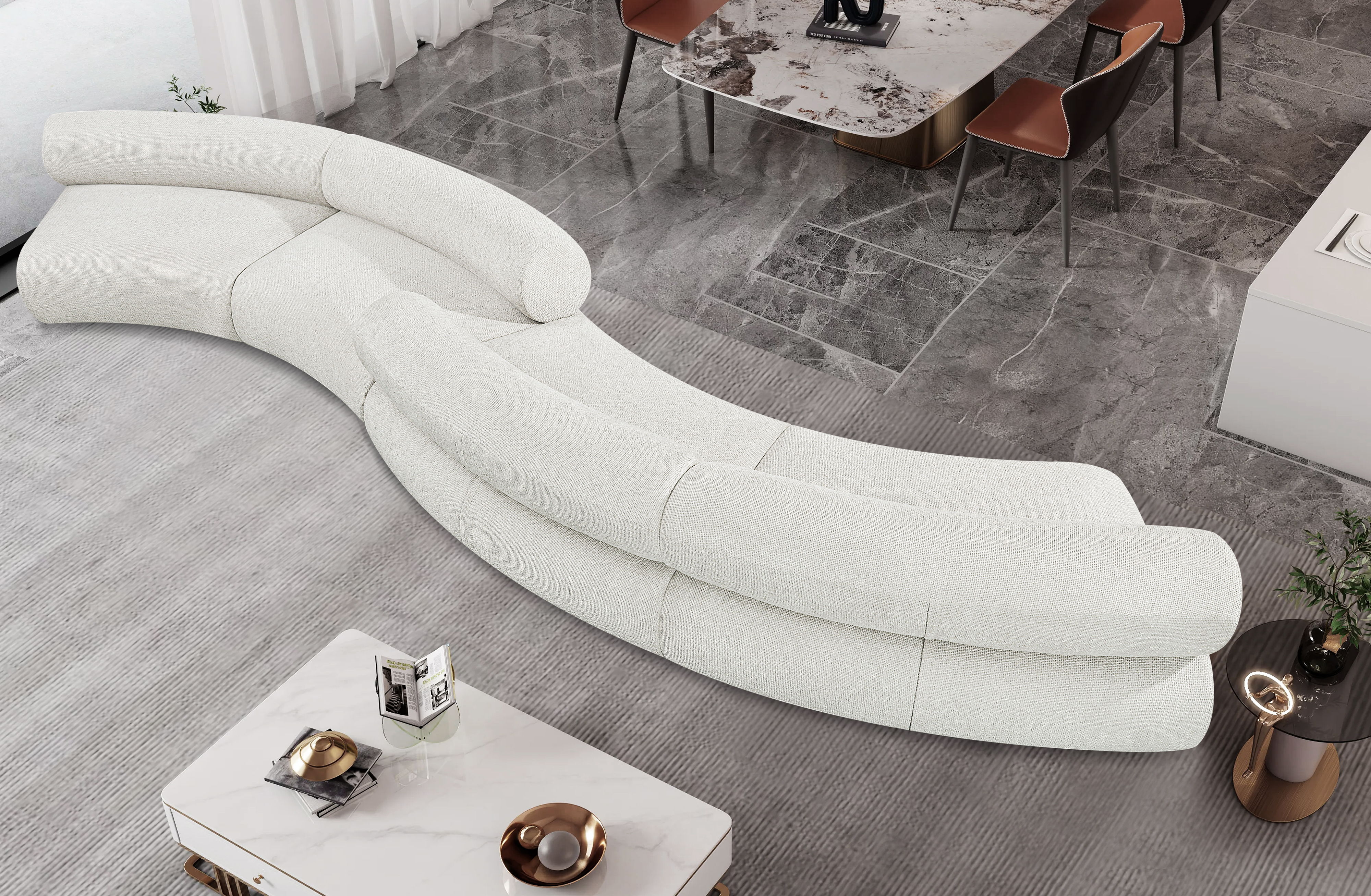 Bale - 4 Piece Modular Sofa - Cream