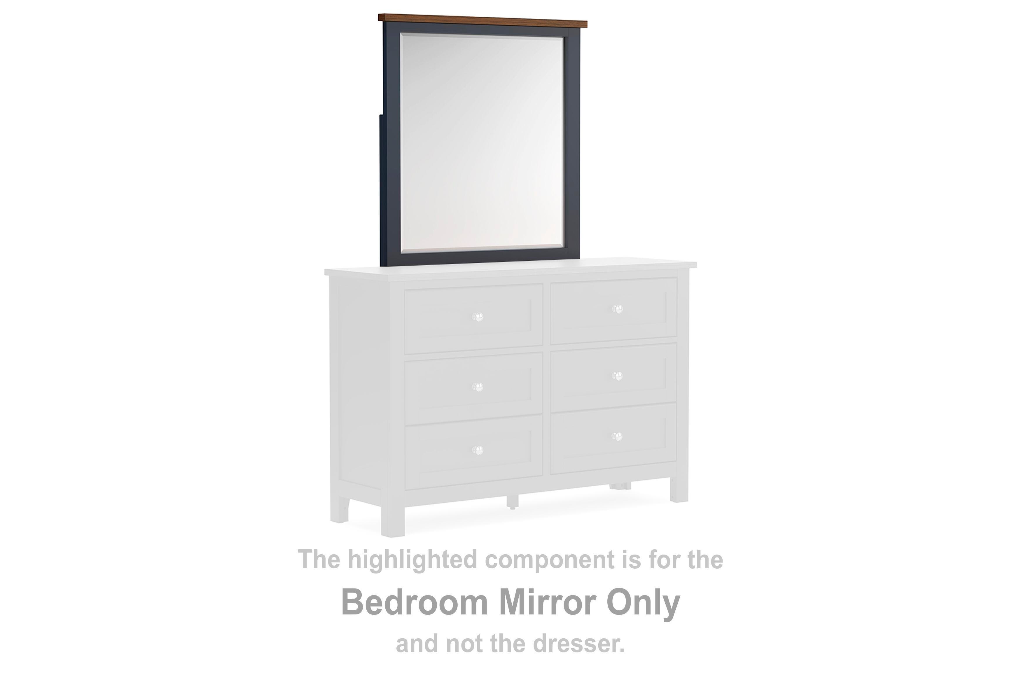Landocken – Bedroom Mirror – Brown / Blue