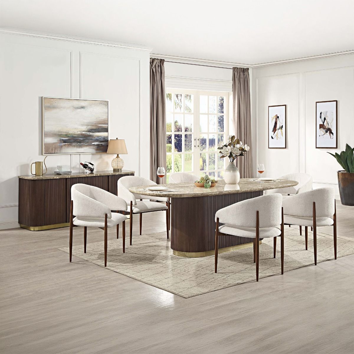Clayten - Server - Brown Oak, dark brown, view 6