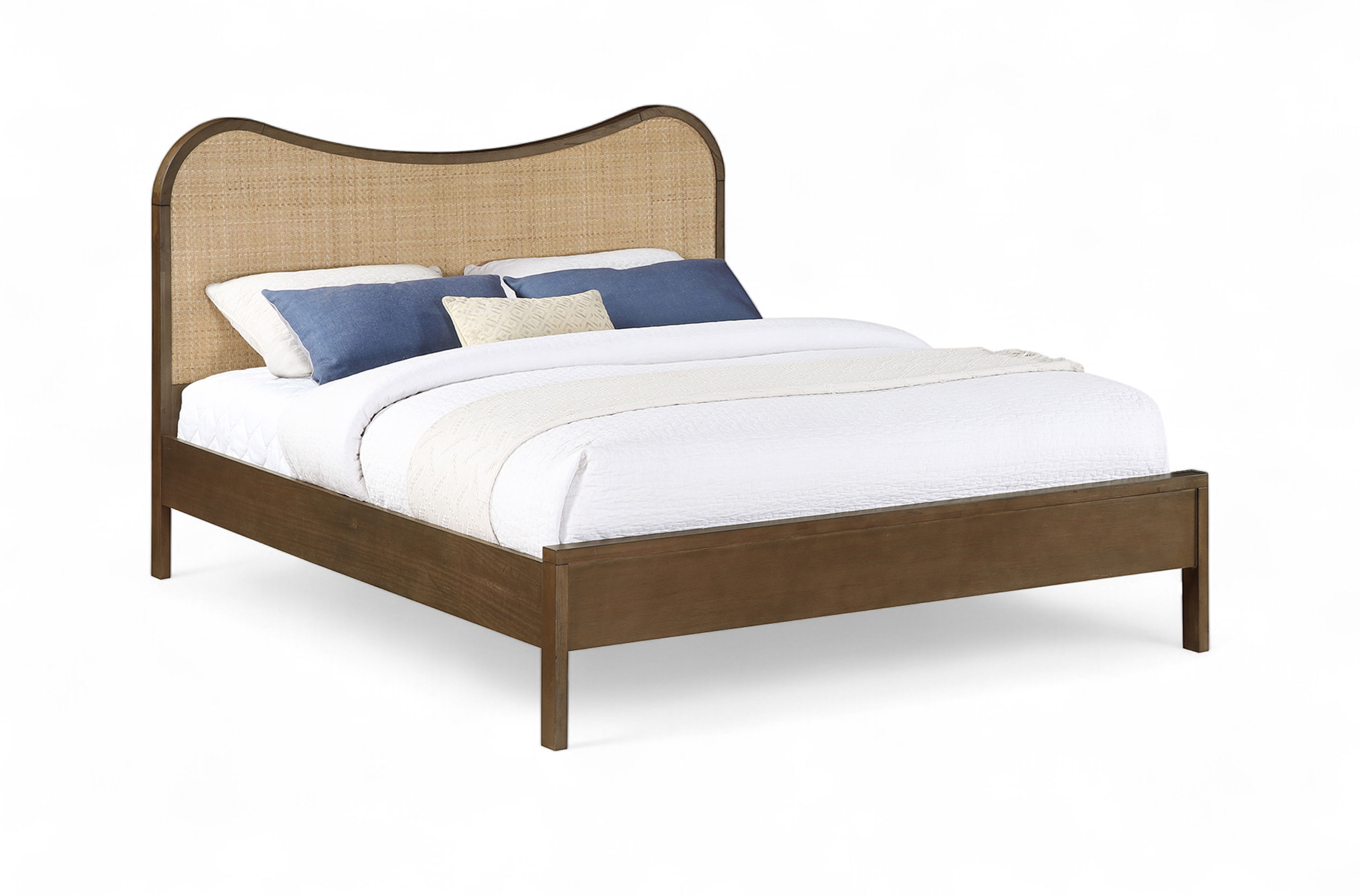 Windsor - Solid Wood Queen Bed (3 Boxes) - Brown