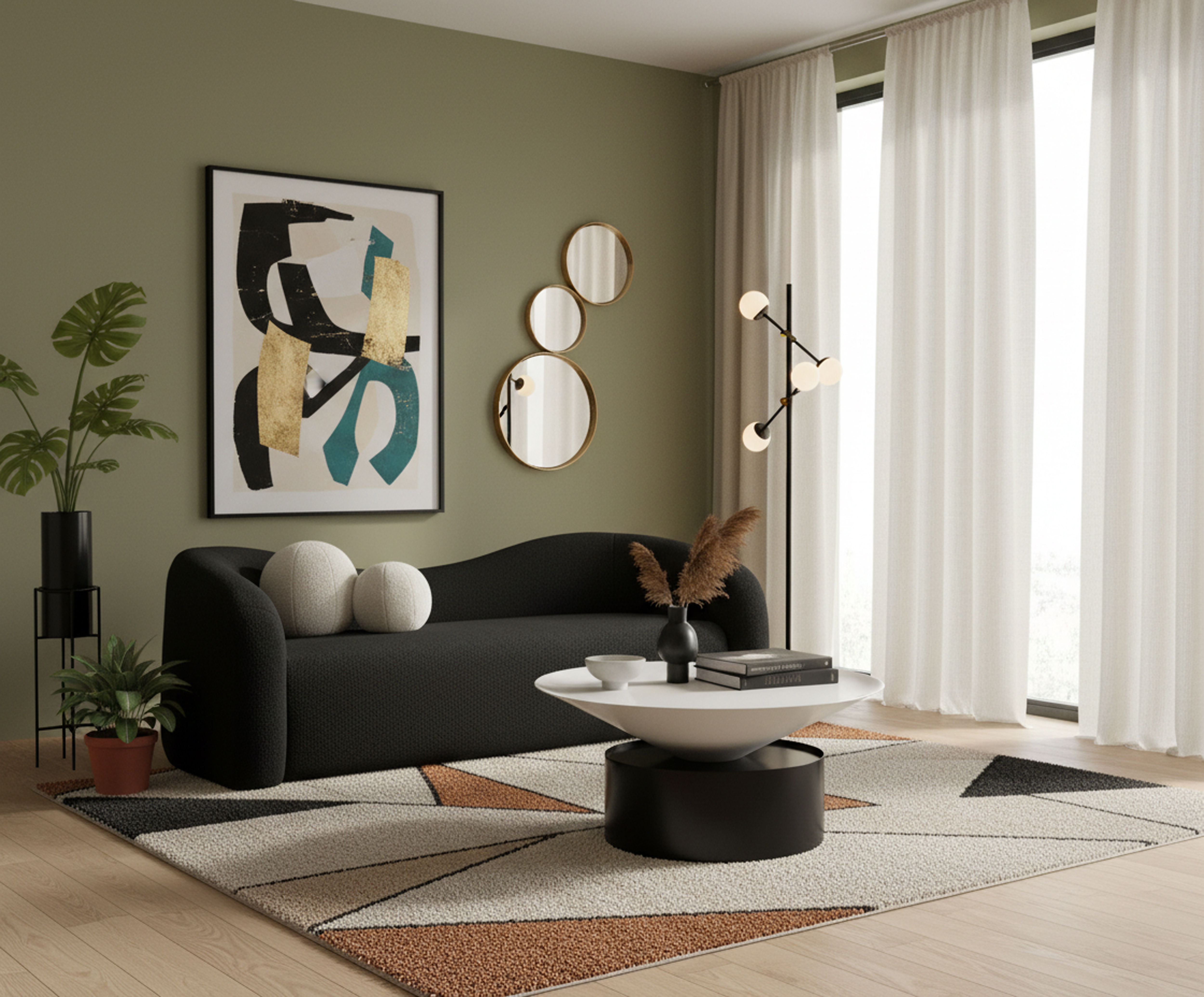 Damon - Metal Coffee Table - Matte Black