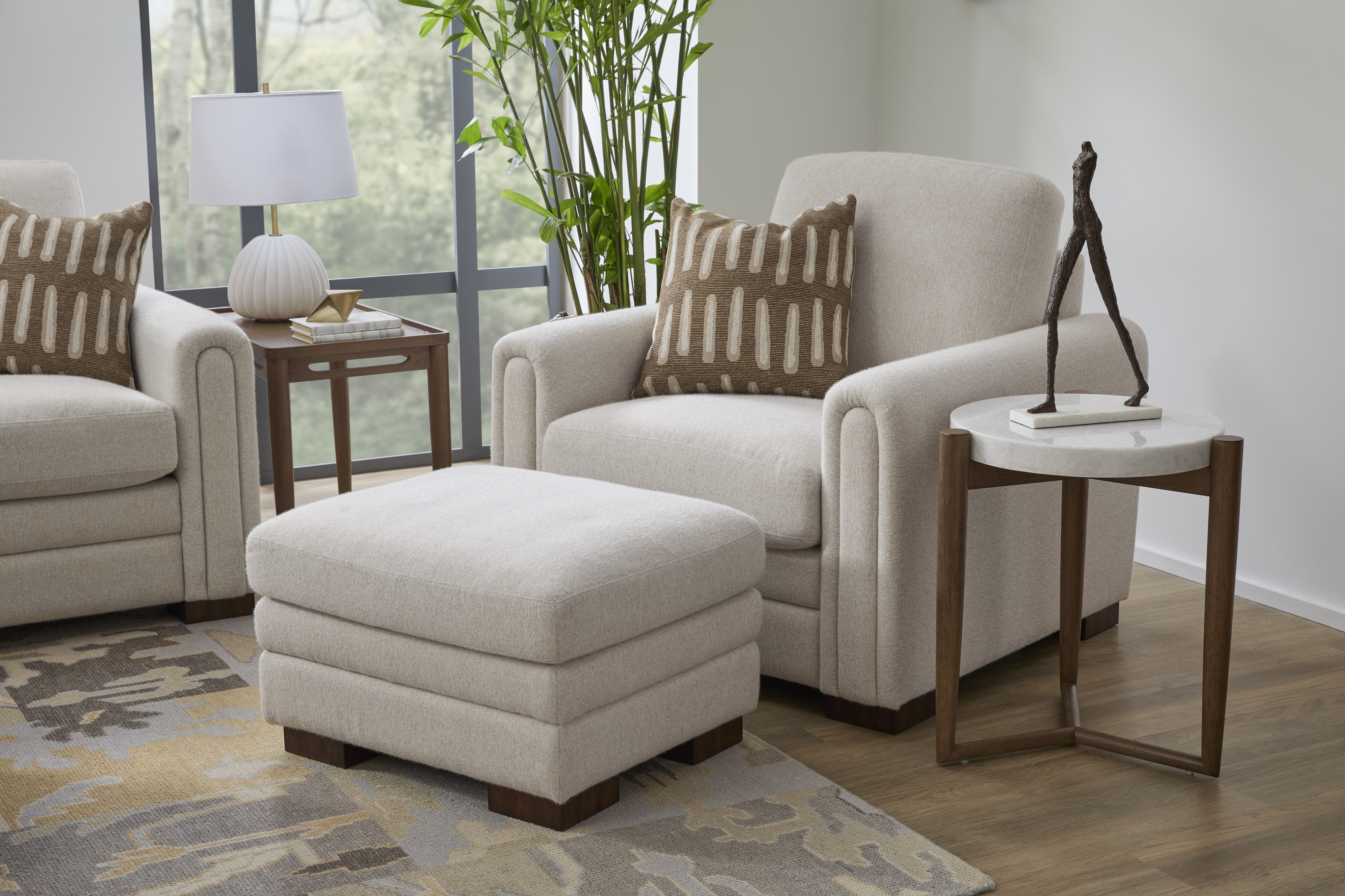 Rudy - Ottoman For Living Room, light brown
