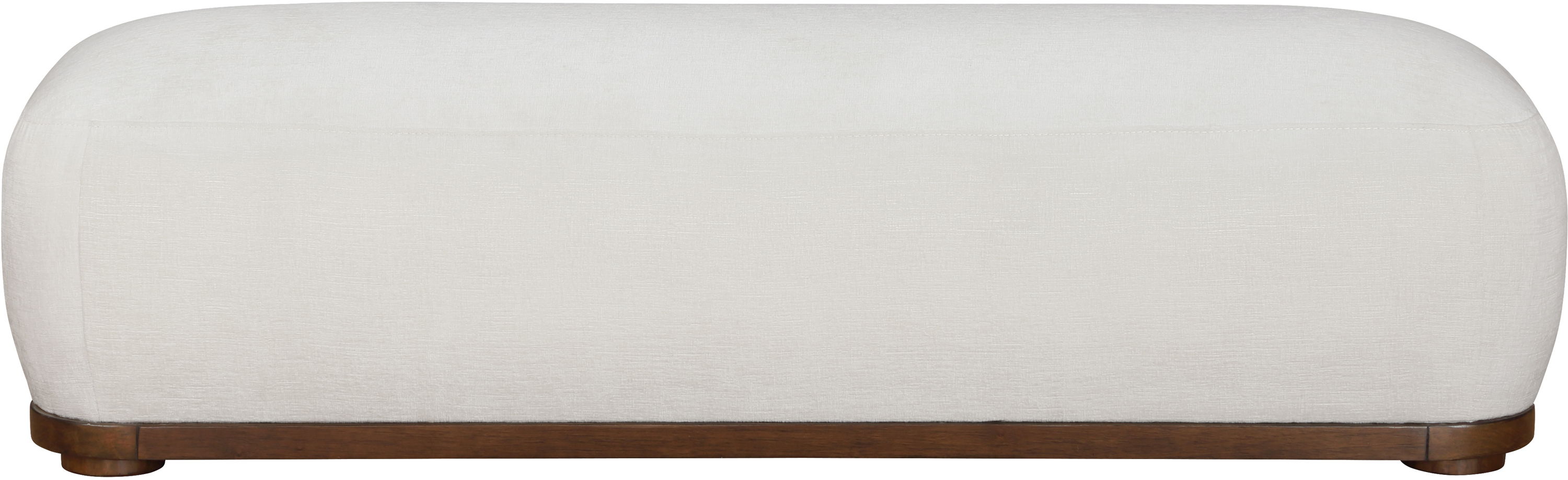 Calum - Bench With Brown Frame - Cream