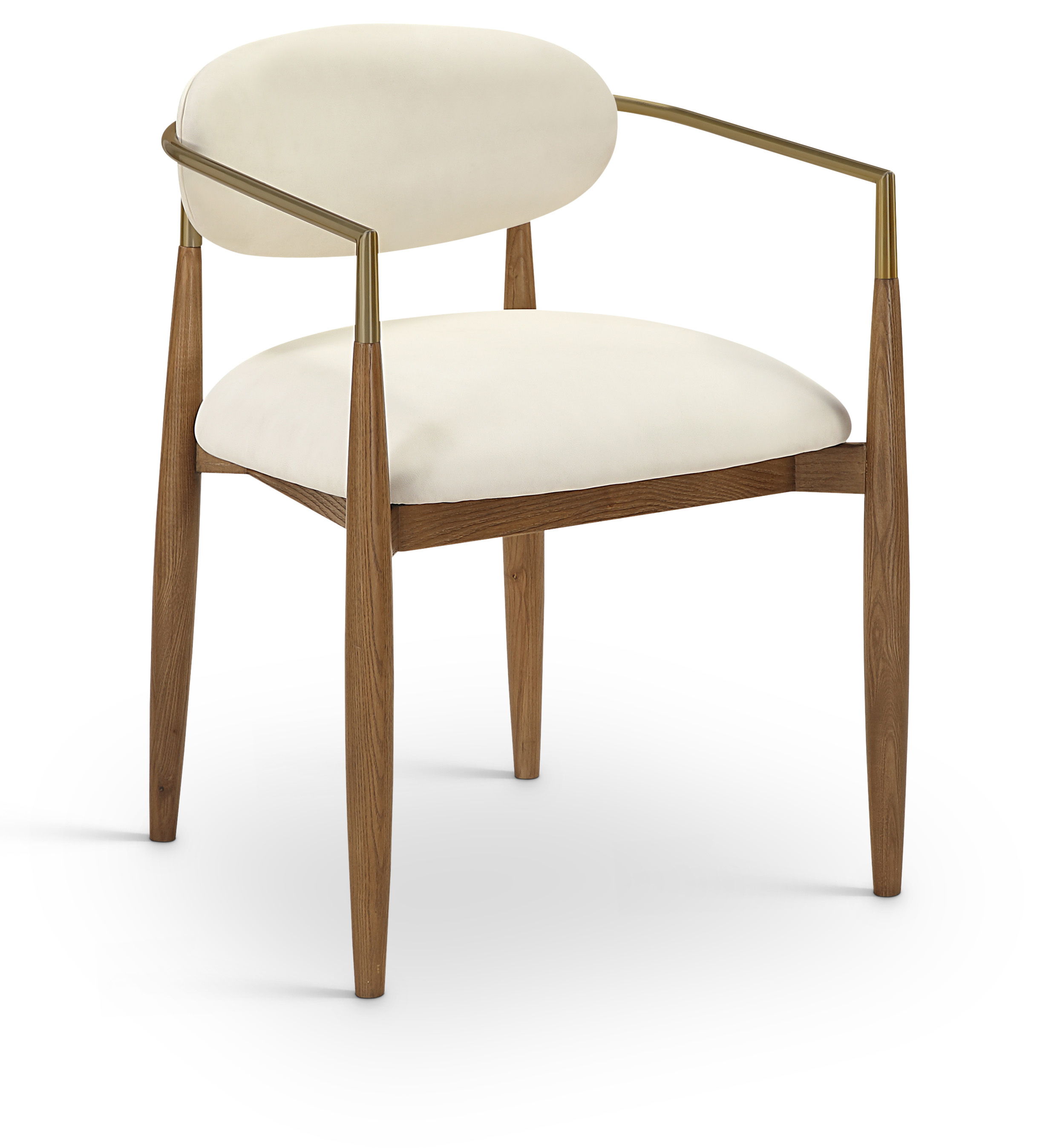 Riccio - Upholstered Dining Arm Chair (Set of 2) - Cream