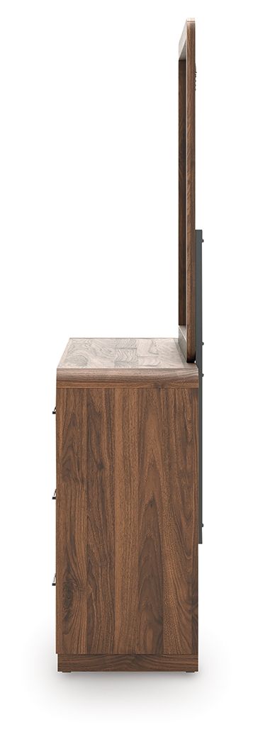 Ashley Furniture Fortlorn - Dresser And Mirror - Walnut Brown - Image 7