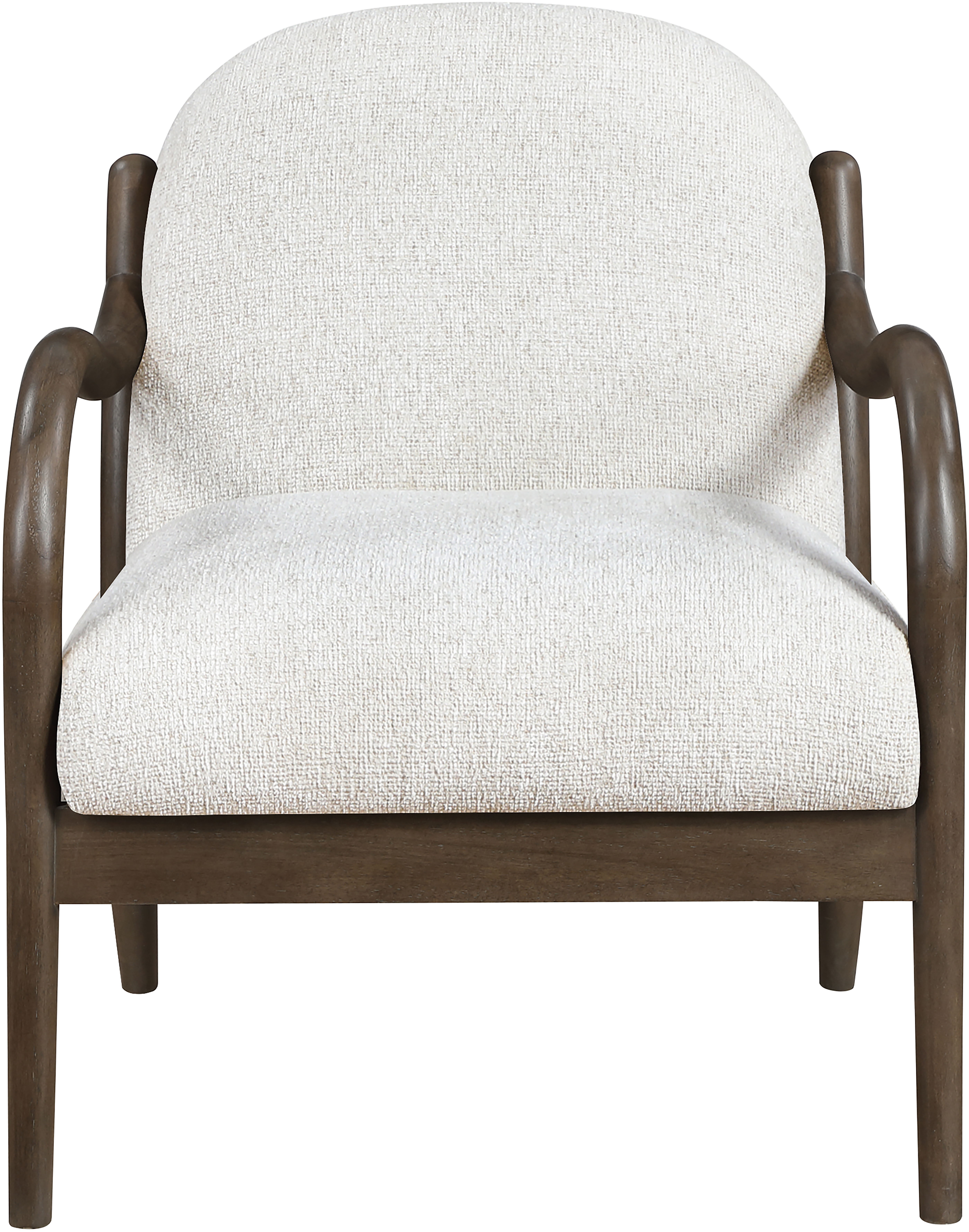 Helmsley - Performance Fabric Upholstered Accent Chair - Cream / Brown