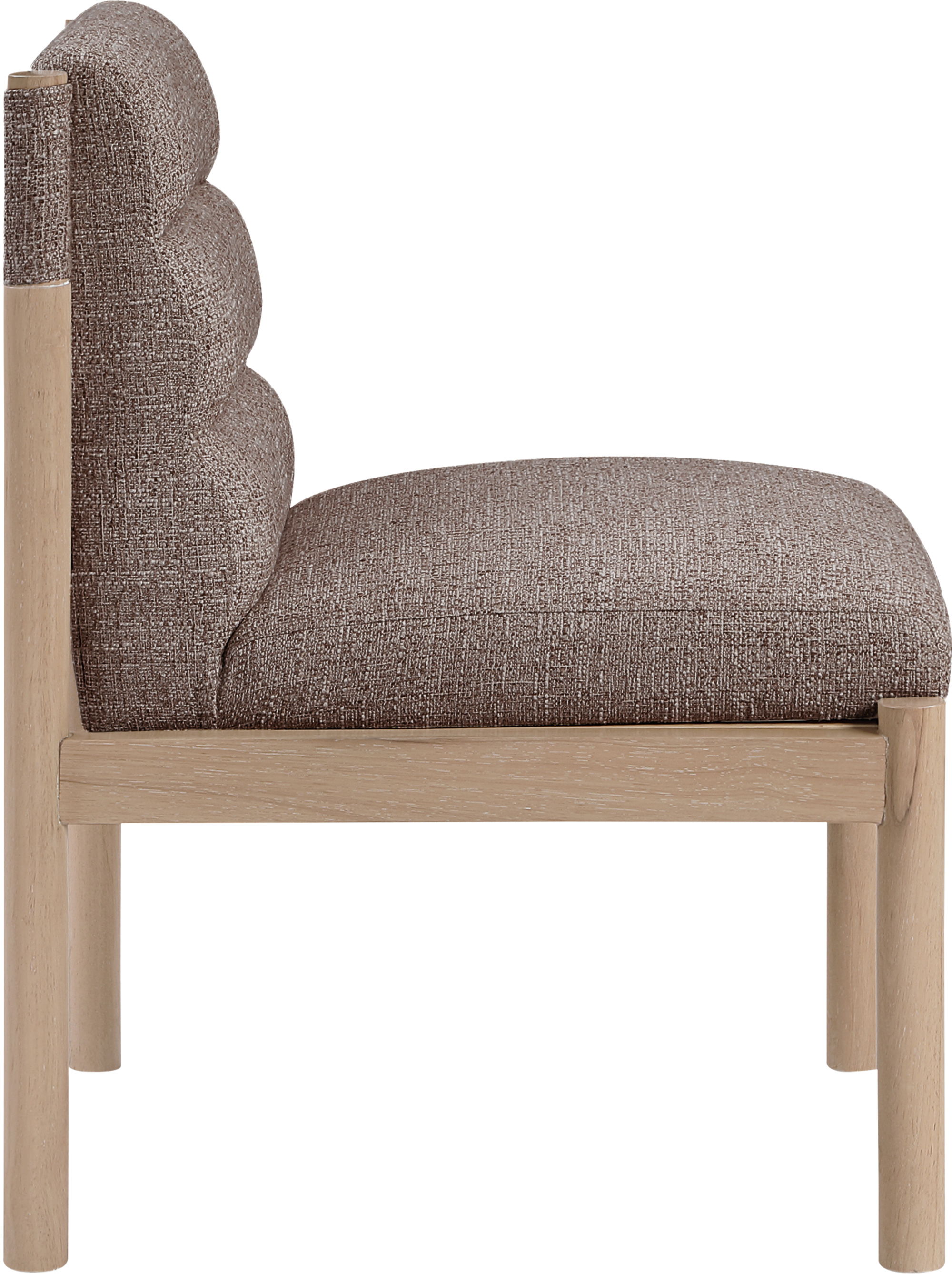 Eloura - Linen Textured Fabric Upholstered Dining Chair (Set of 2) - Brown