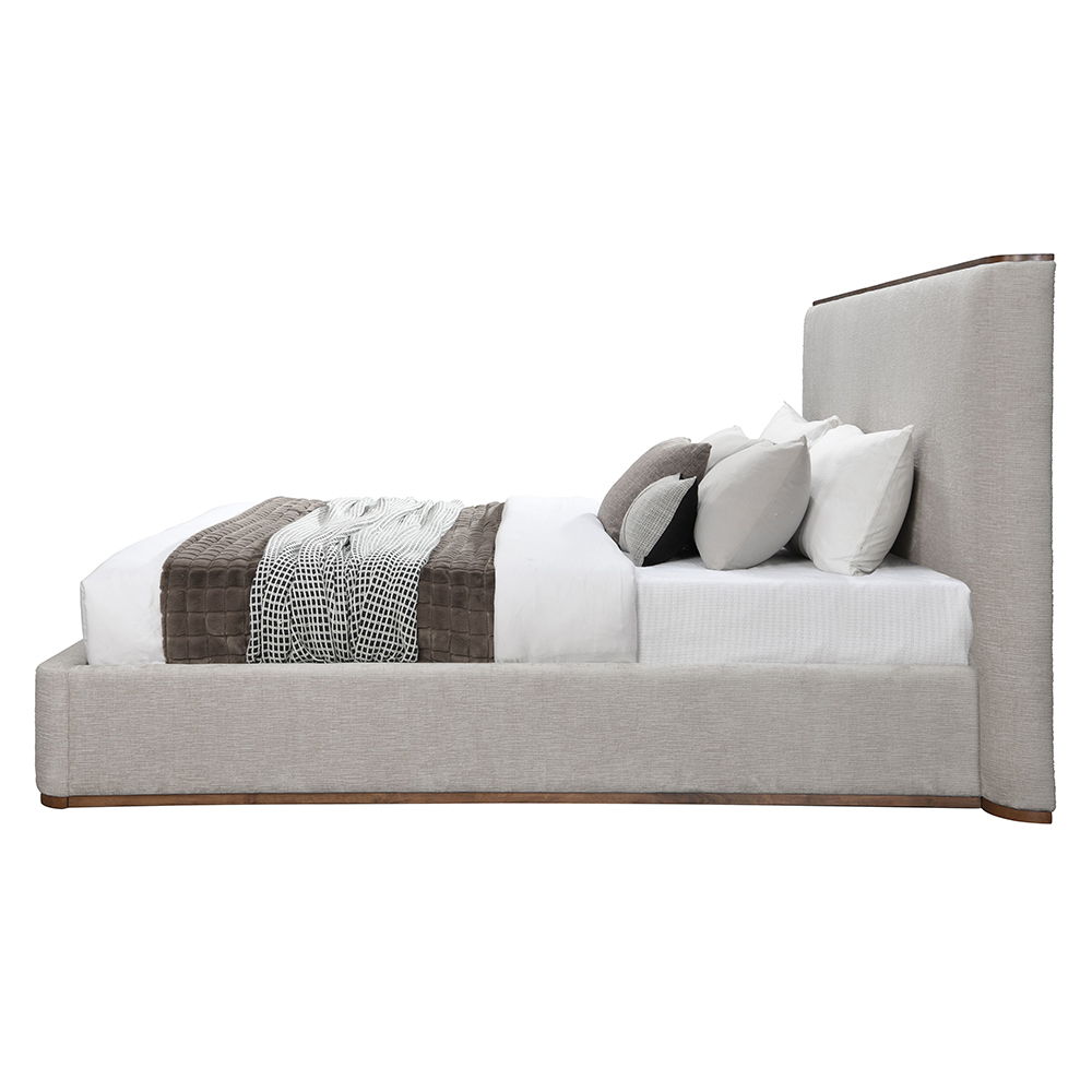 Orane - Queen Bed - Gray Fabric, light gray, view 3