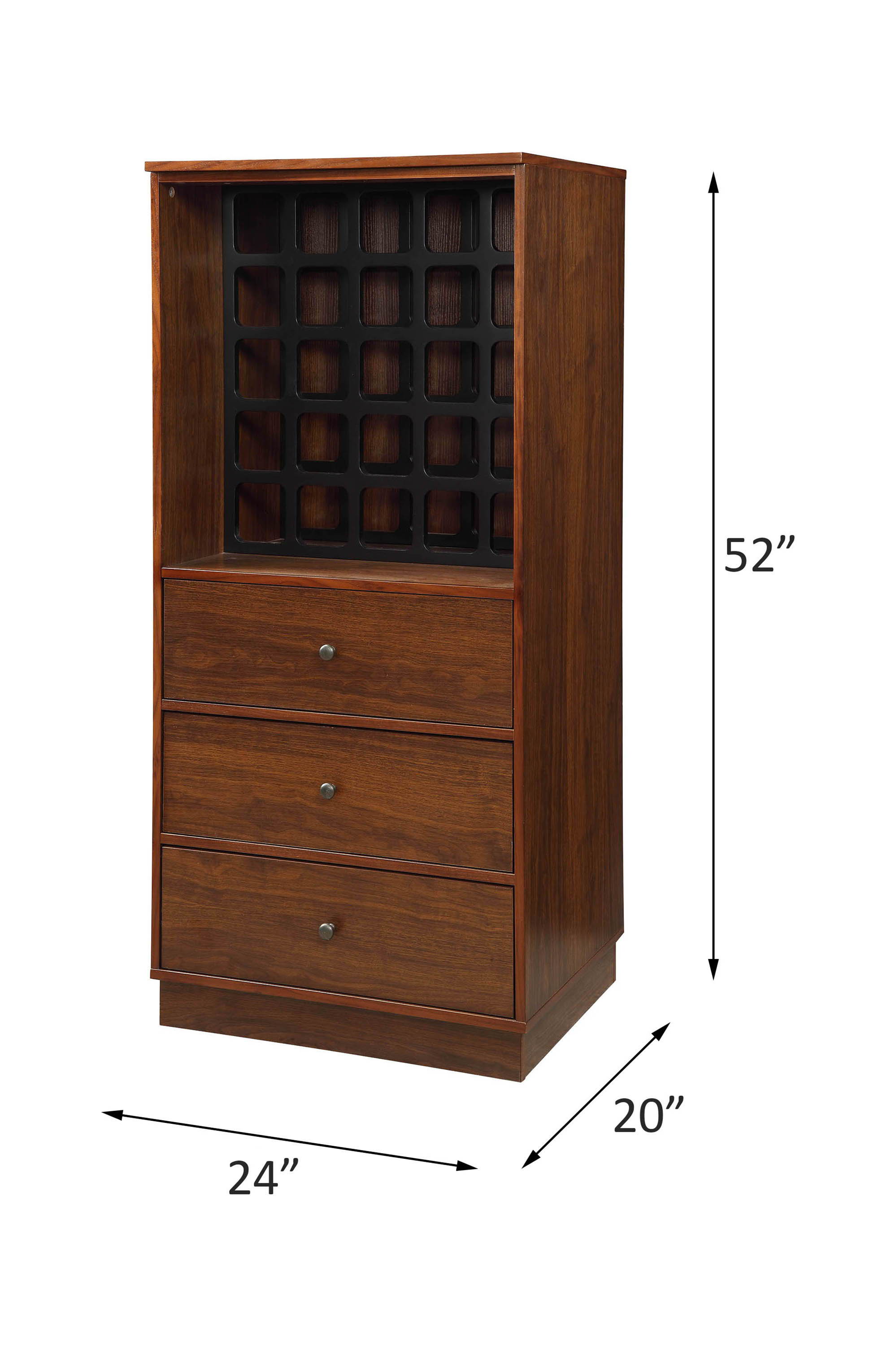 Wiesta - Wine Cabinet - Walnut, dark brown, view 8