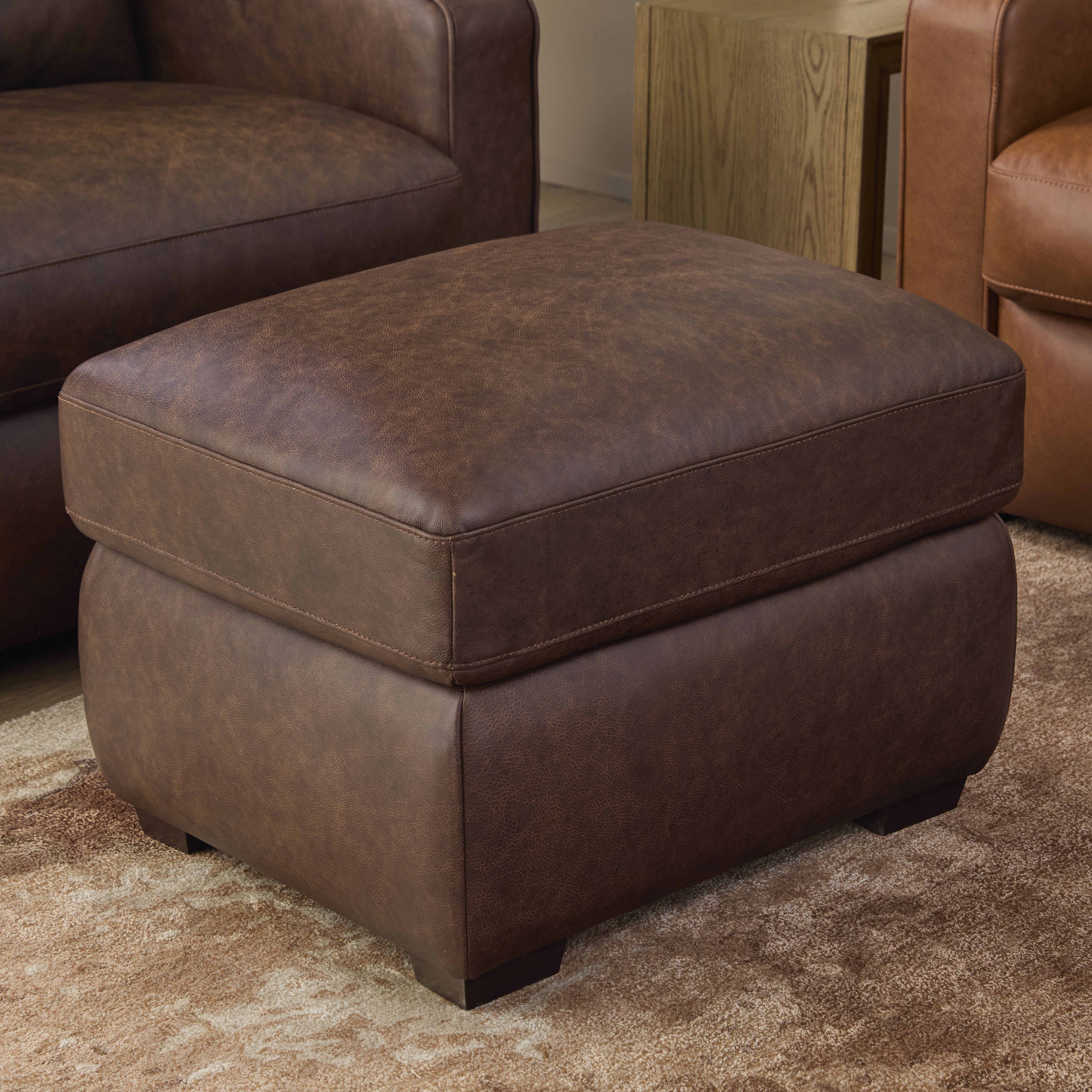 Hudson - Ottoman For Living Room - Dark Brown, dark brown, view 6