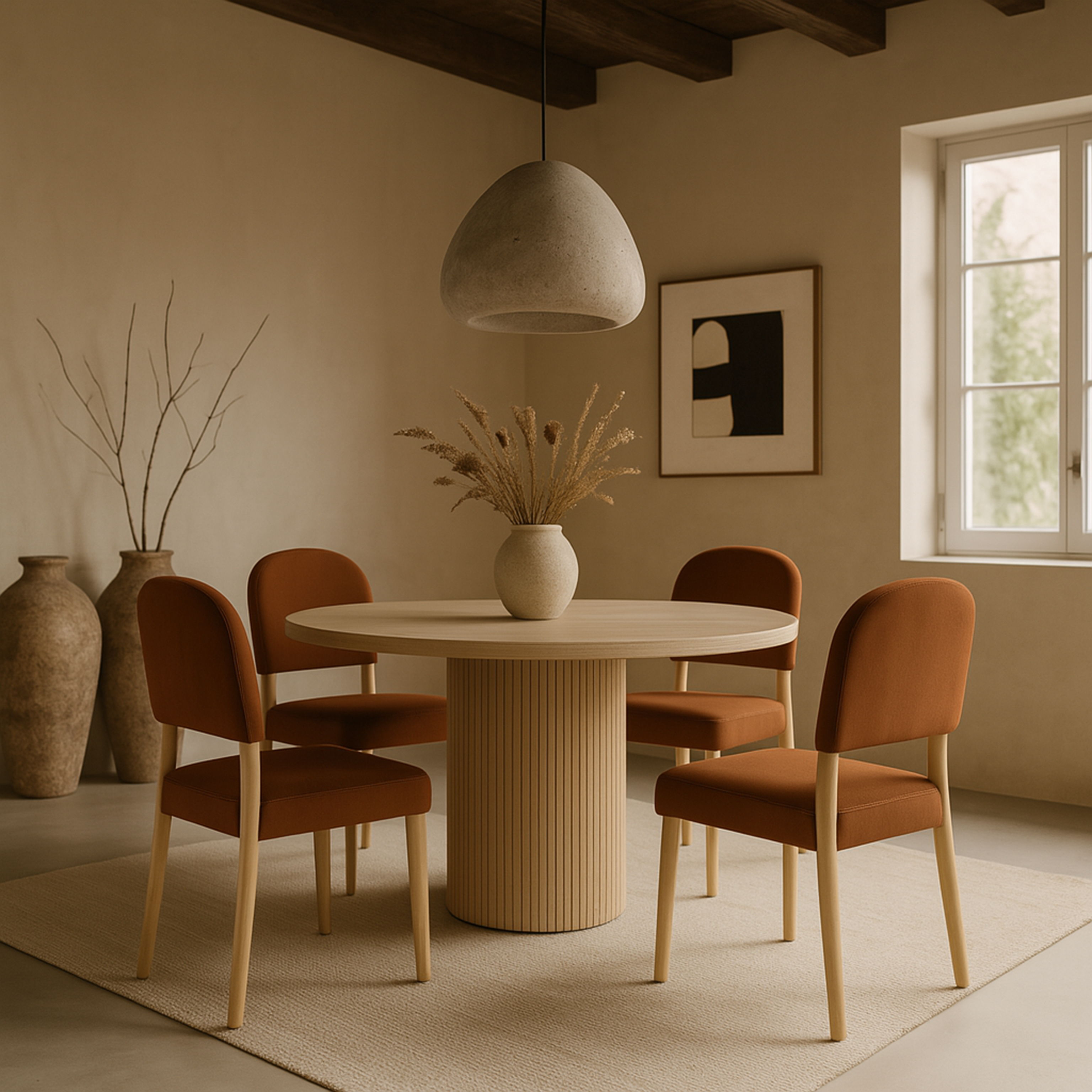 Varinelle - Velvet Upholstered Dining Chair (Set of 2) - Cognac
