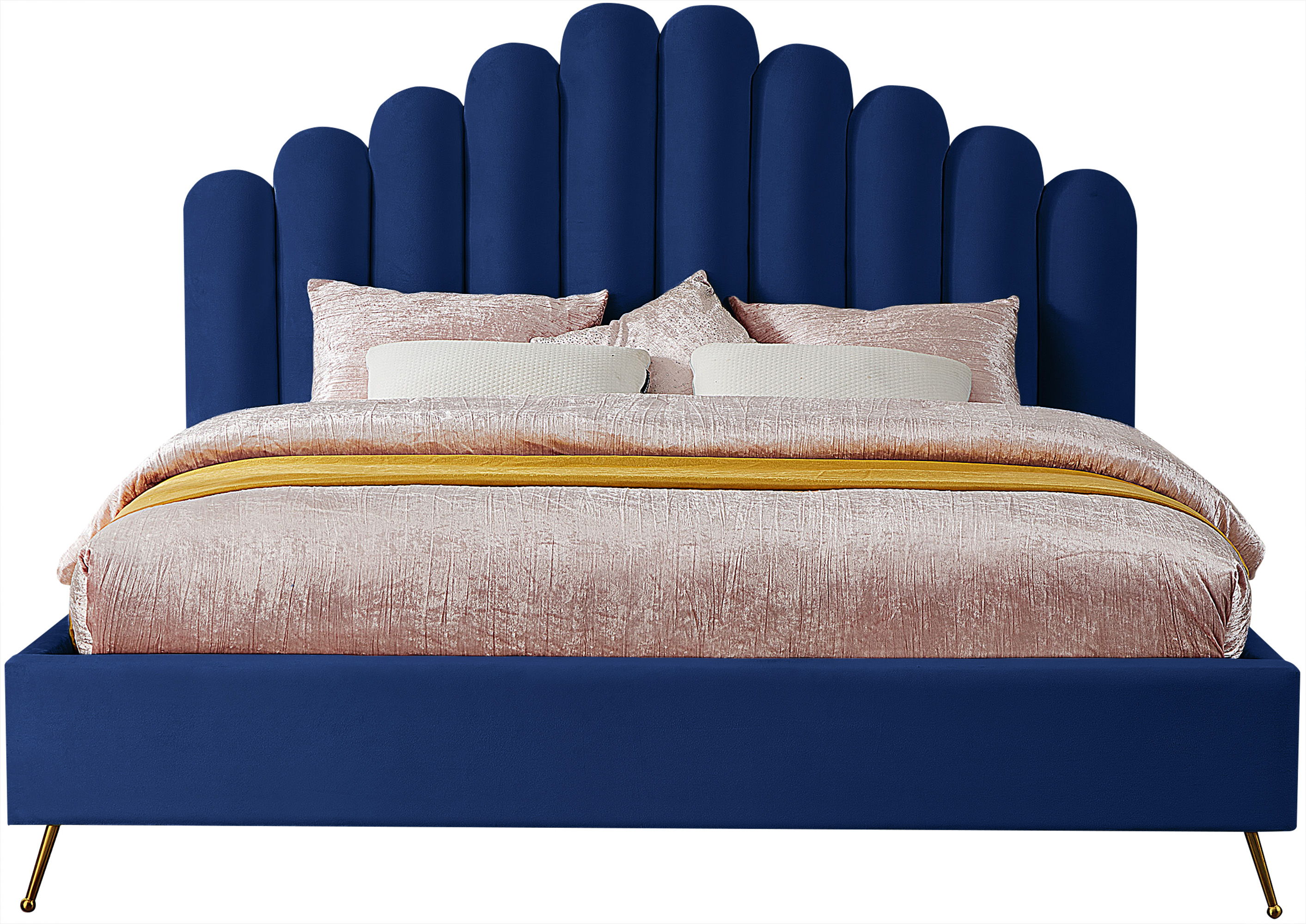 Lily - King Bed - Navy