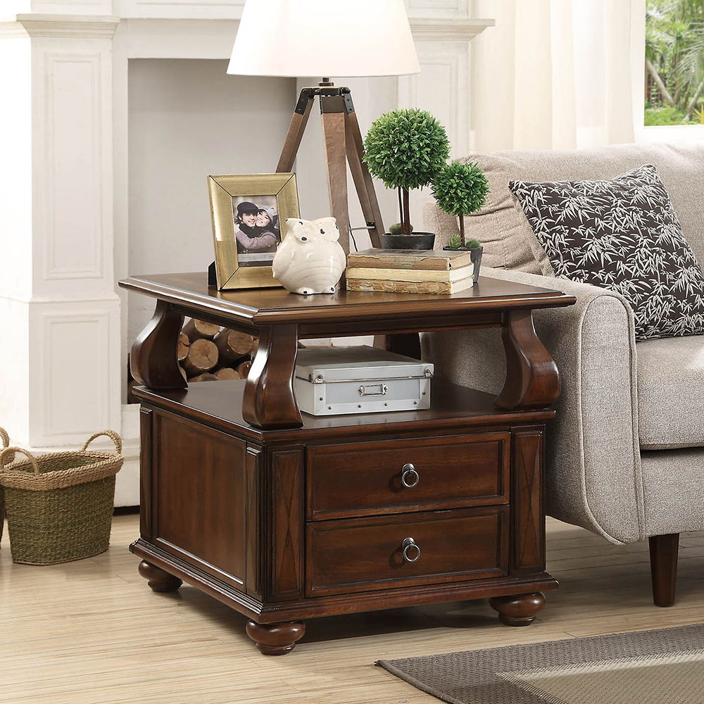 Amado - End Table - Walnut, dark brown, view 6