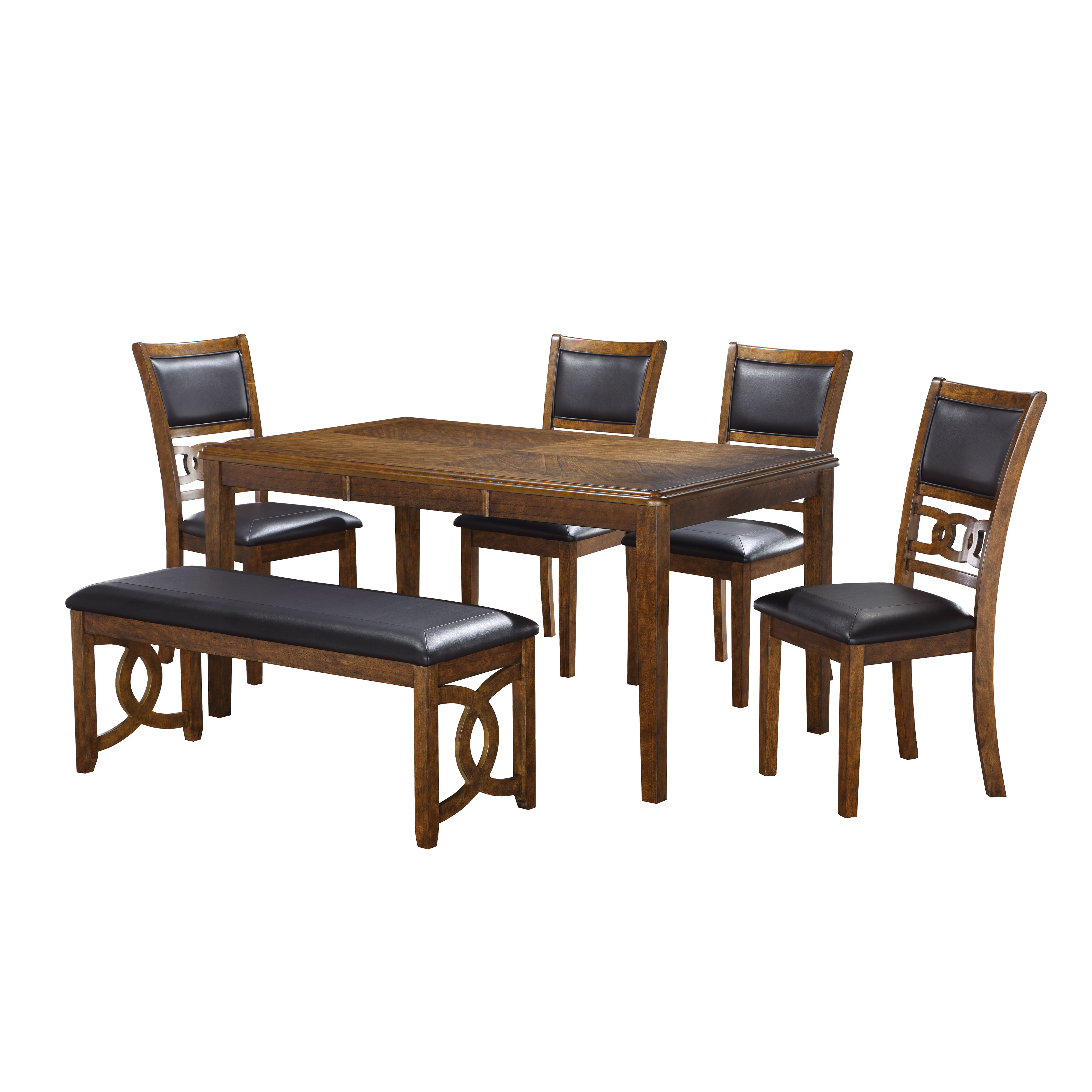 6 Pc · Dining Table & 4 Chairs & Bench