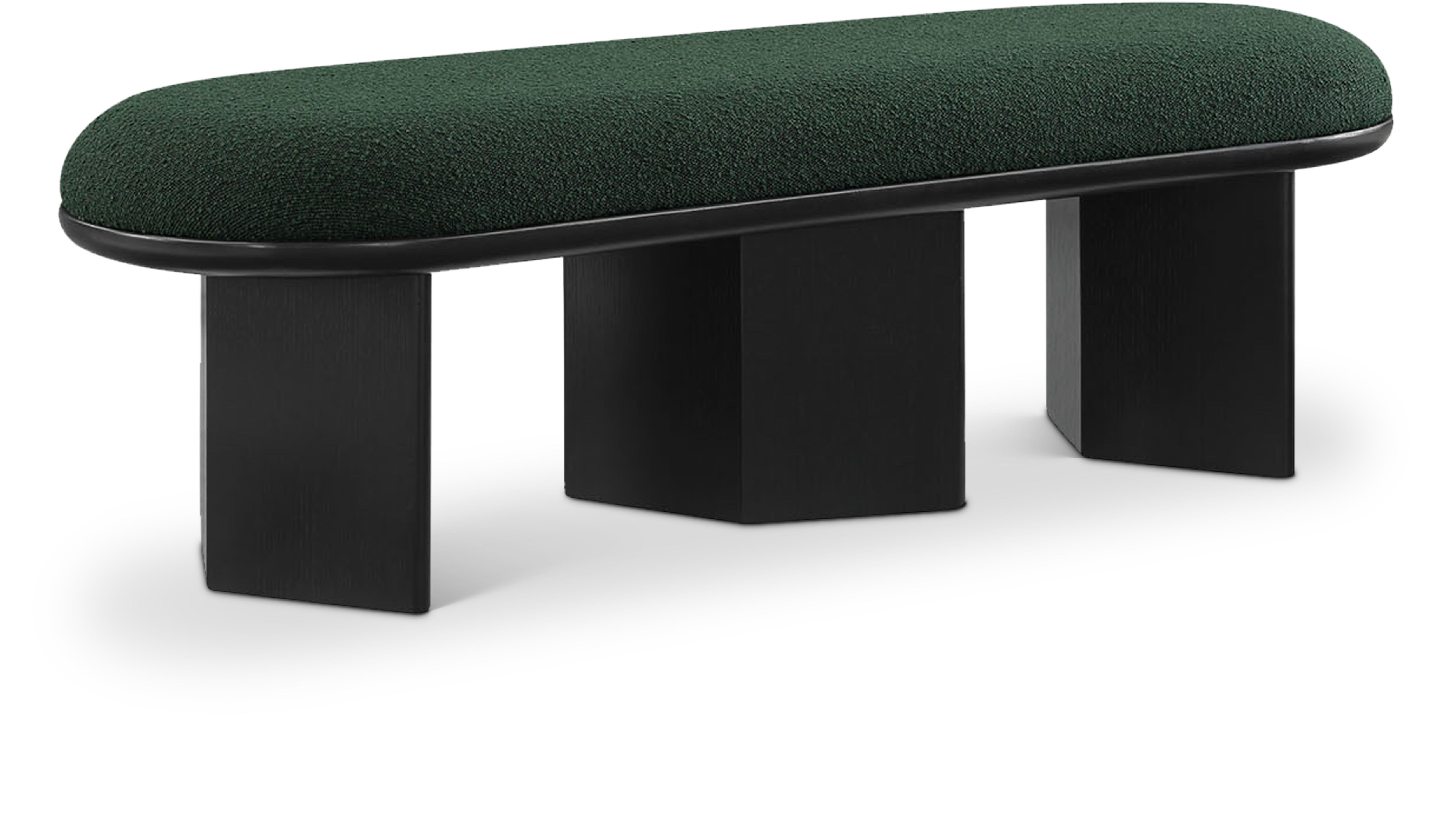 Wilshire - Bench With Black Base - Green