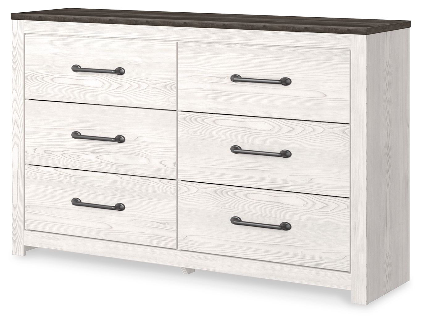 Ashley Furniture Gerridan - Six Drawer Dresser - White / Gray - Image 6