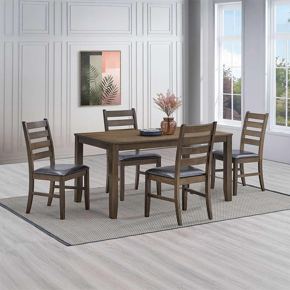 Damica - Dining Table - Walnut, dark brown, view 5