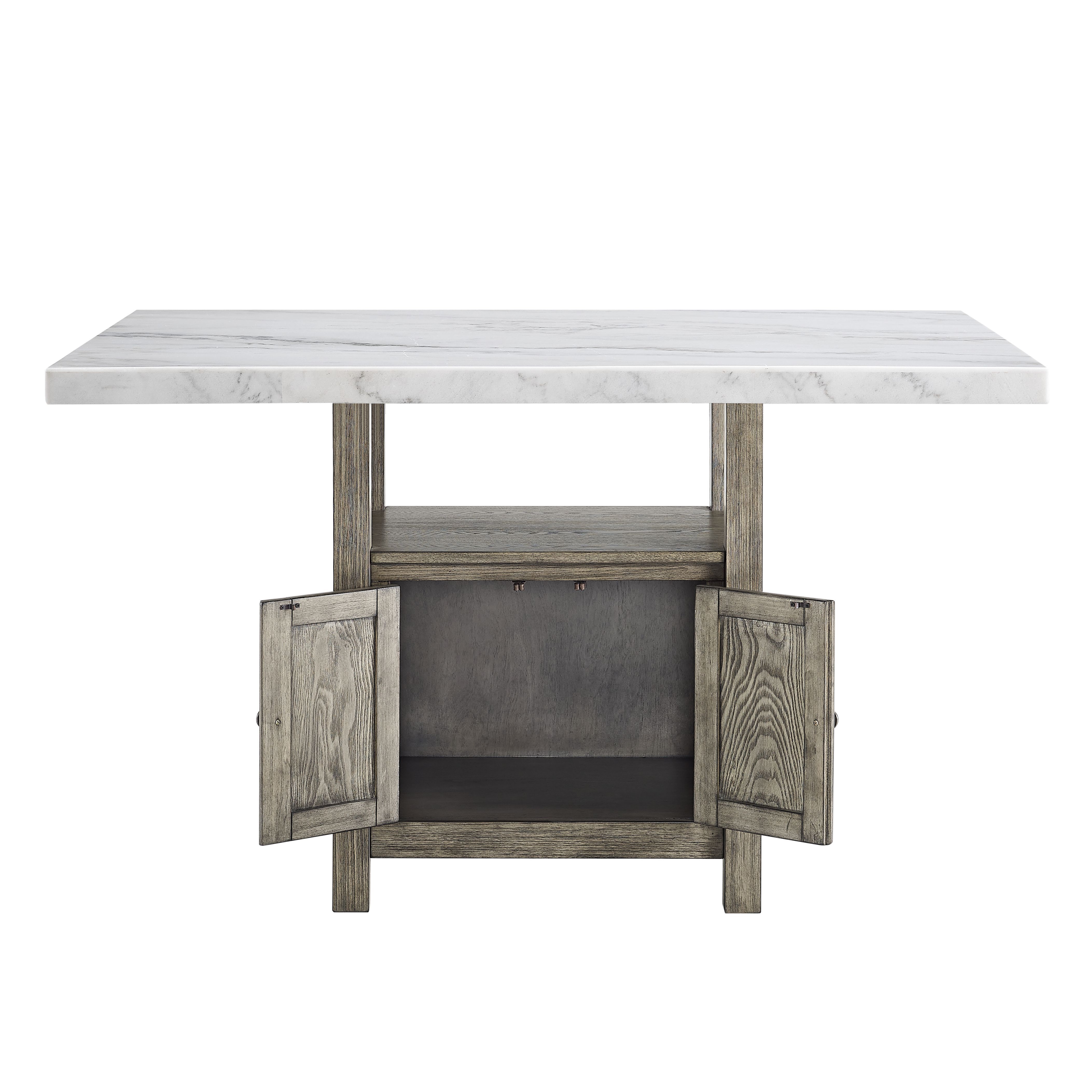 Grayson - Counter Table Base - Gray / Light Brown