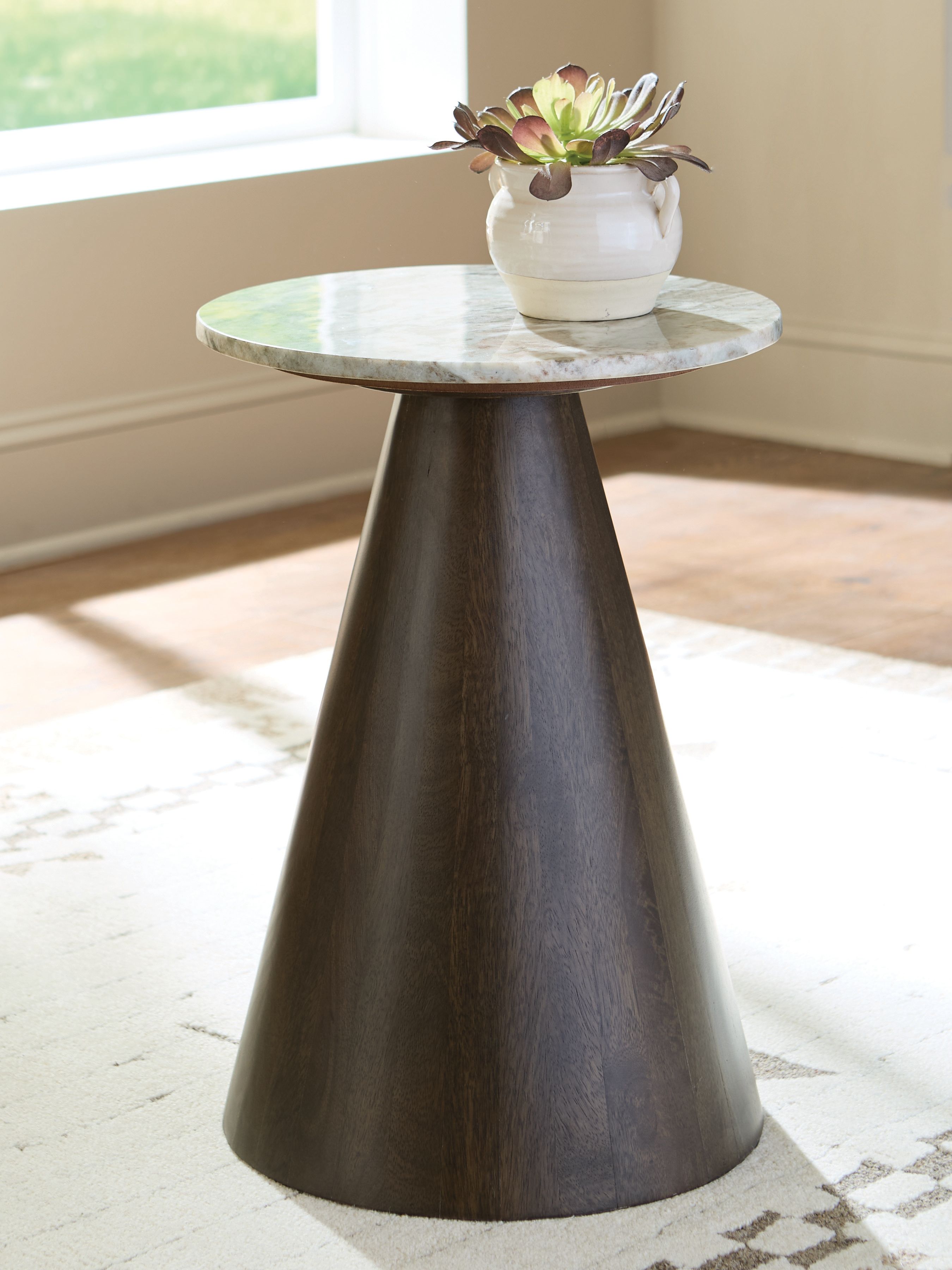 Ashley Furniture Waltnor - Accent Table - Gray / White / Brown - Image 2