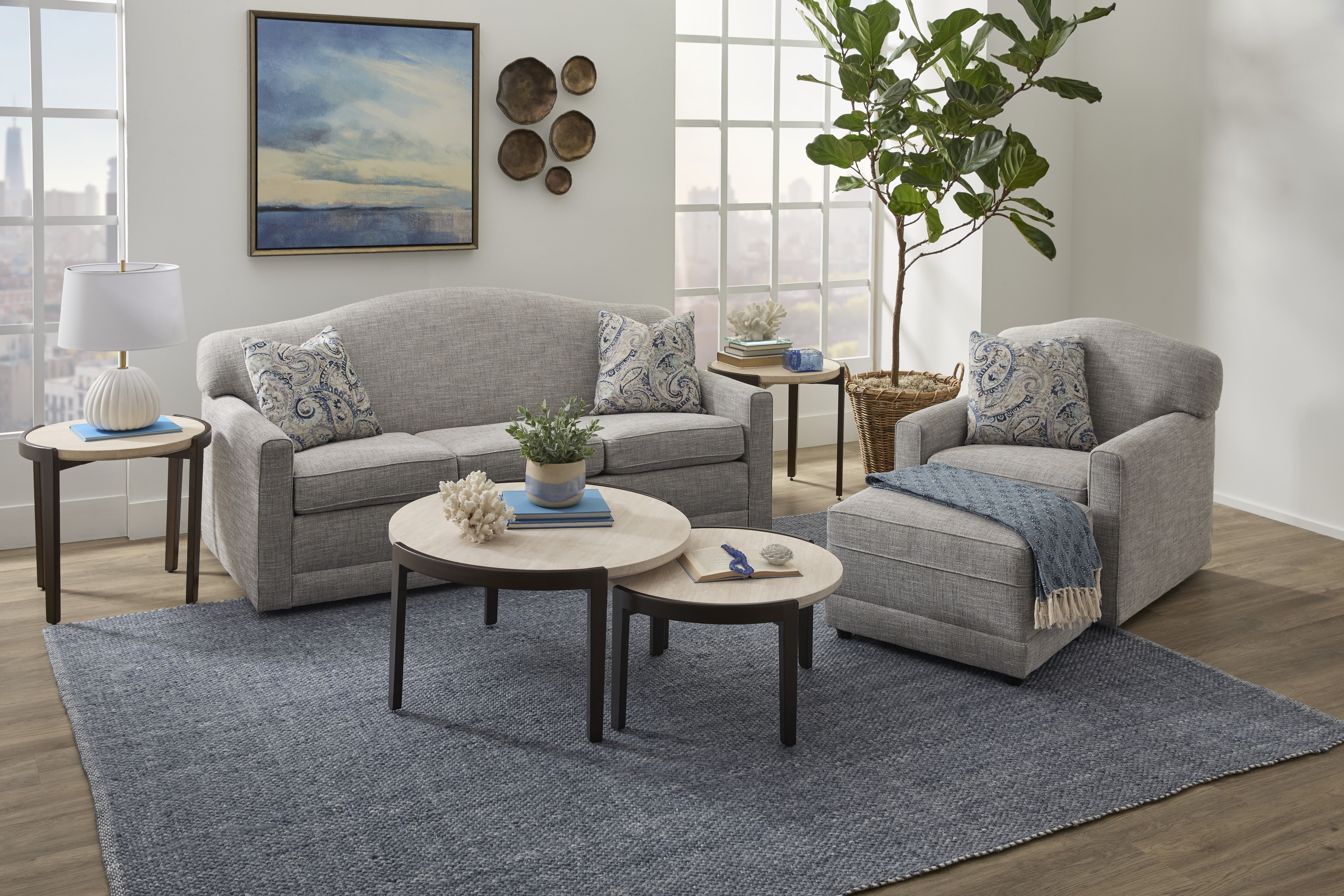 Aggie - Fabric Sofa, white