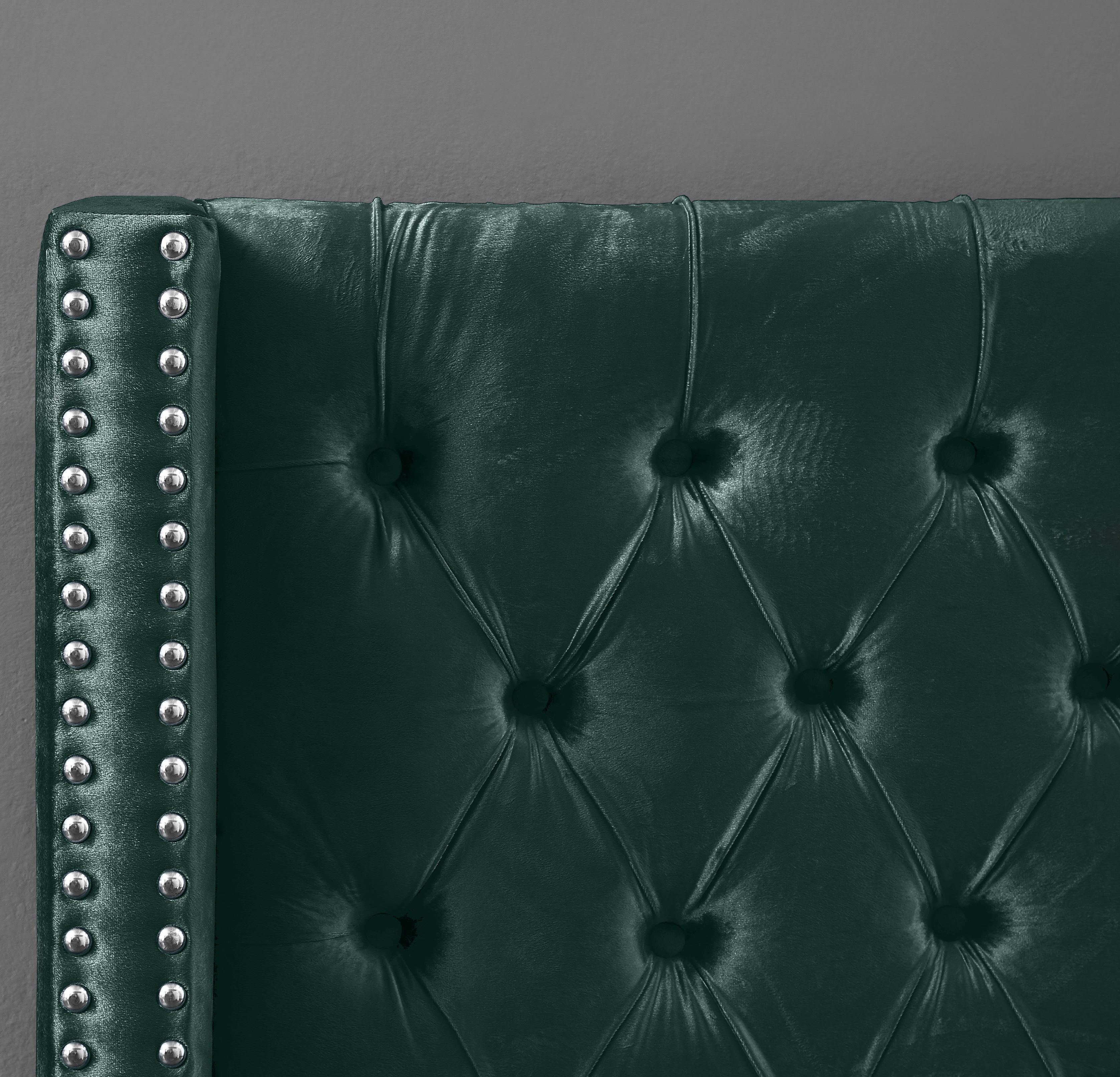 Aiden - Upholstered Twin Bed - Green