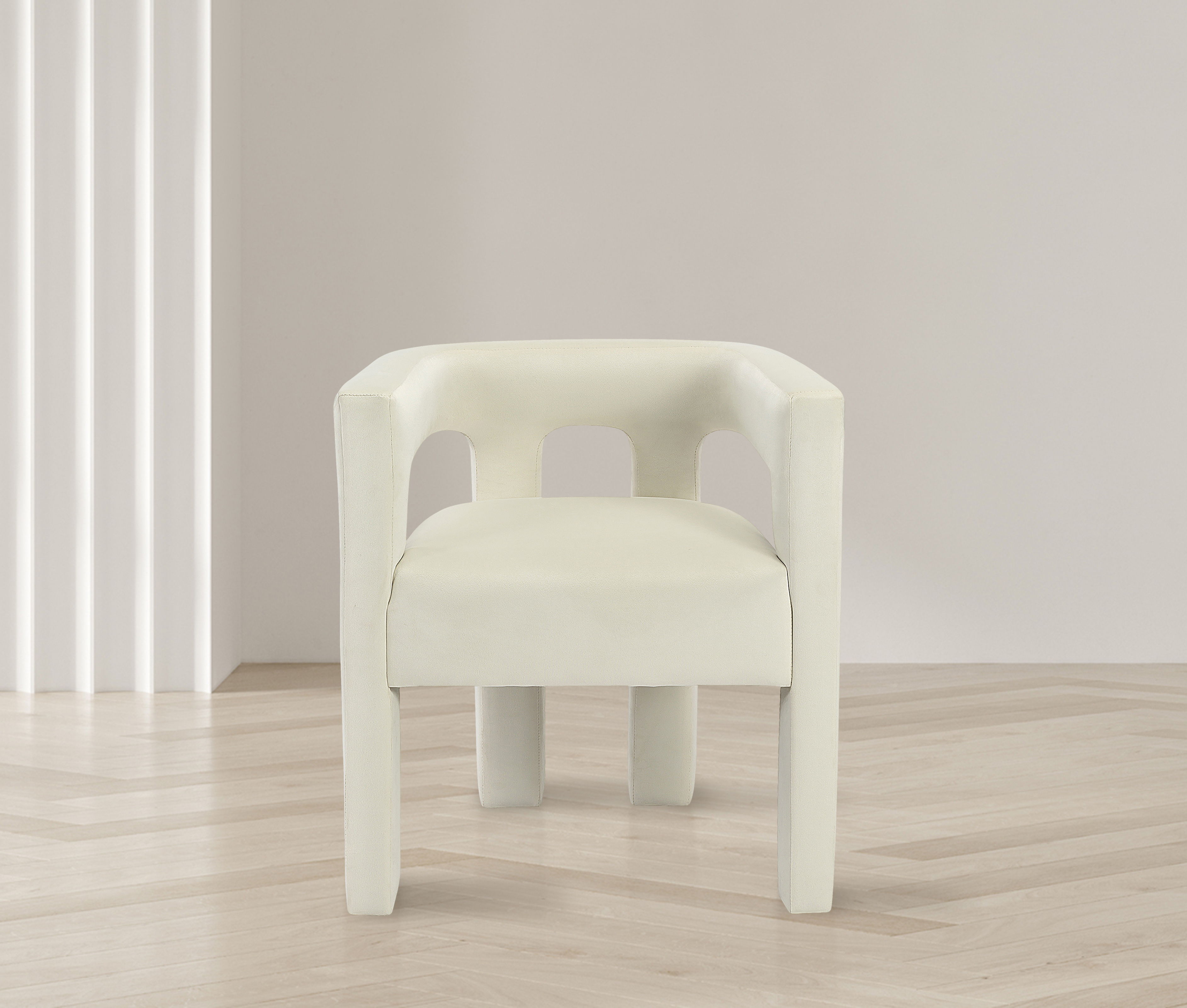 Athena - Velvet Dining Chair - Cream