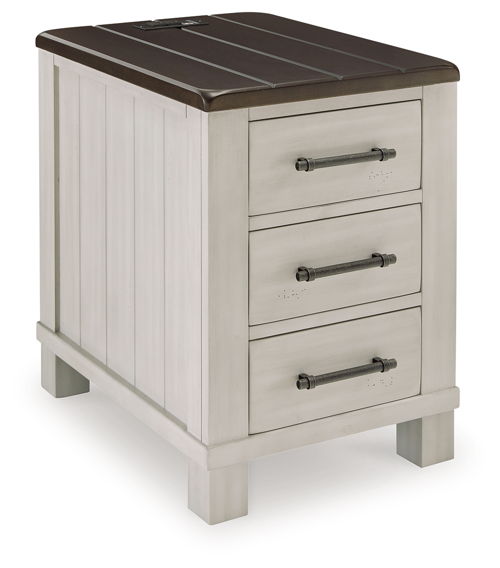 Darborn - Chair Side End Table - Gray / Brown, light gray