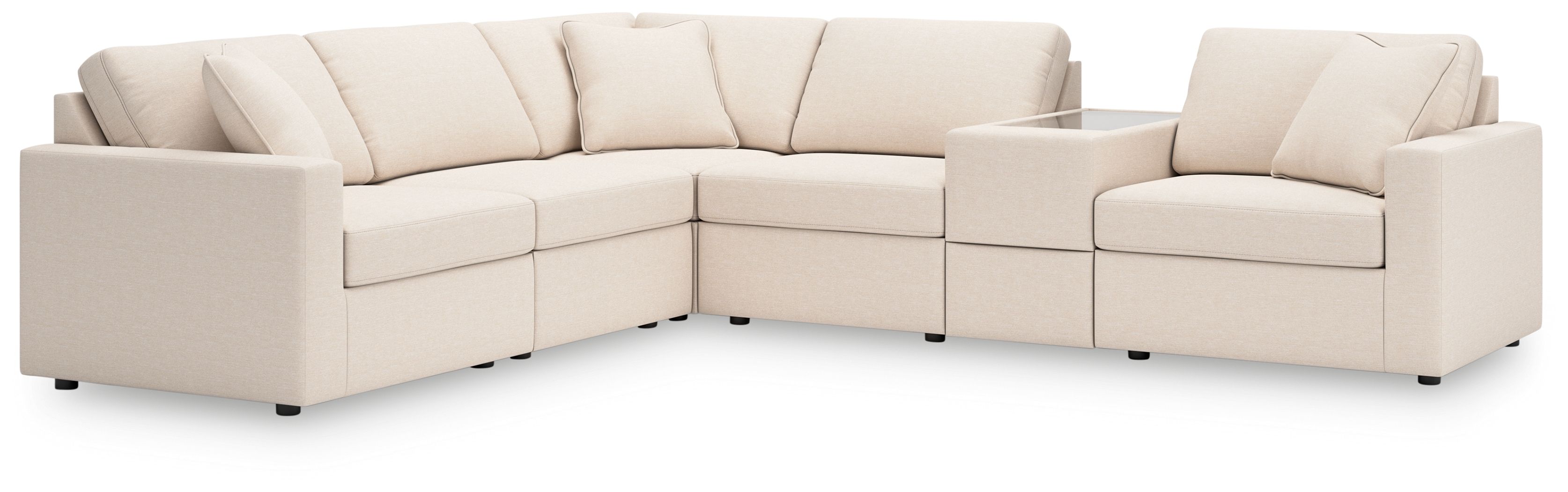 6 Pc · Sectional With Storage Console