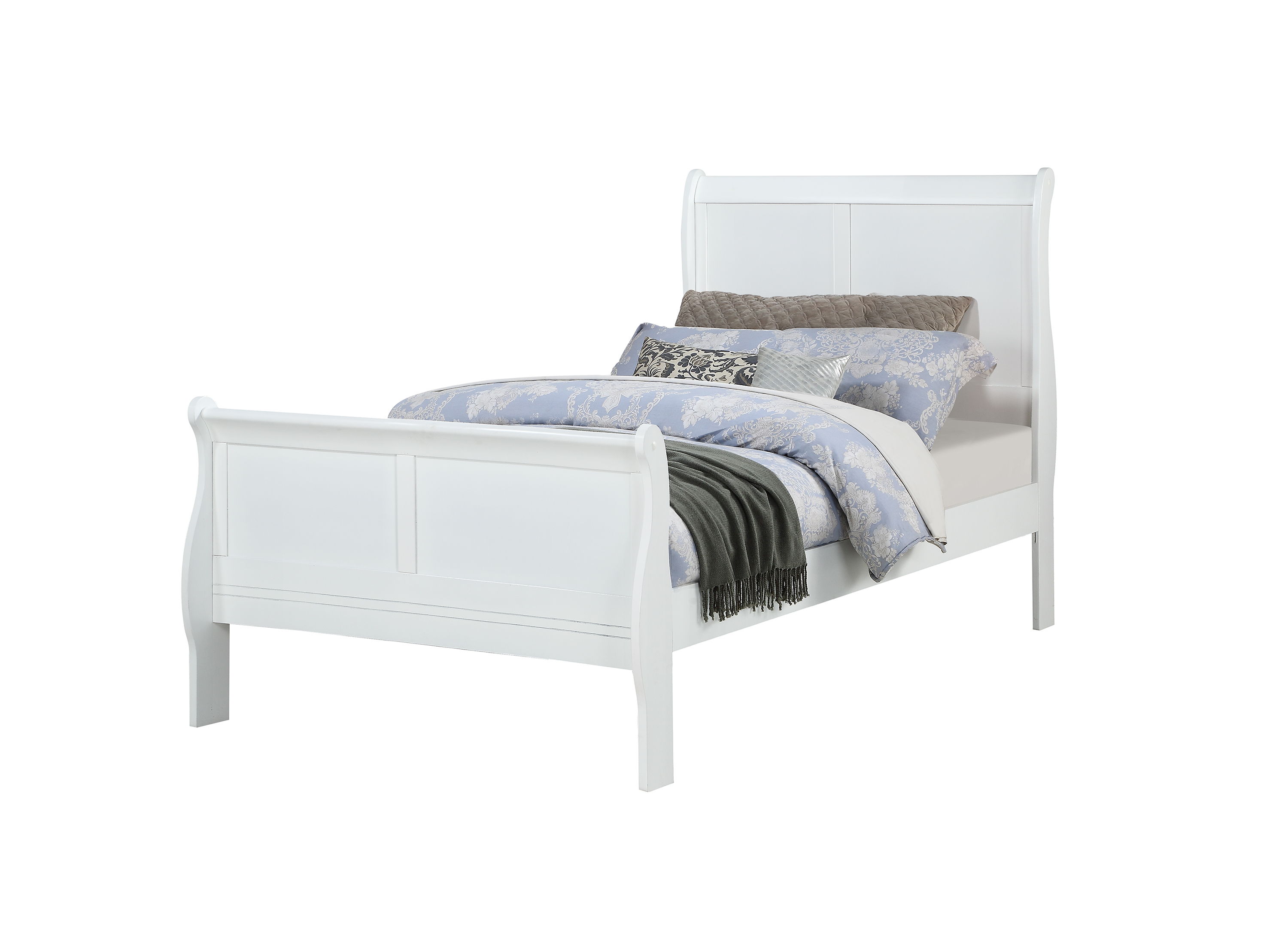 Louis Philip - Twin Bed - White Image