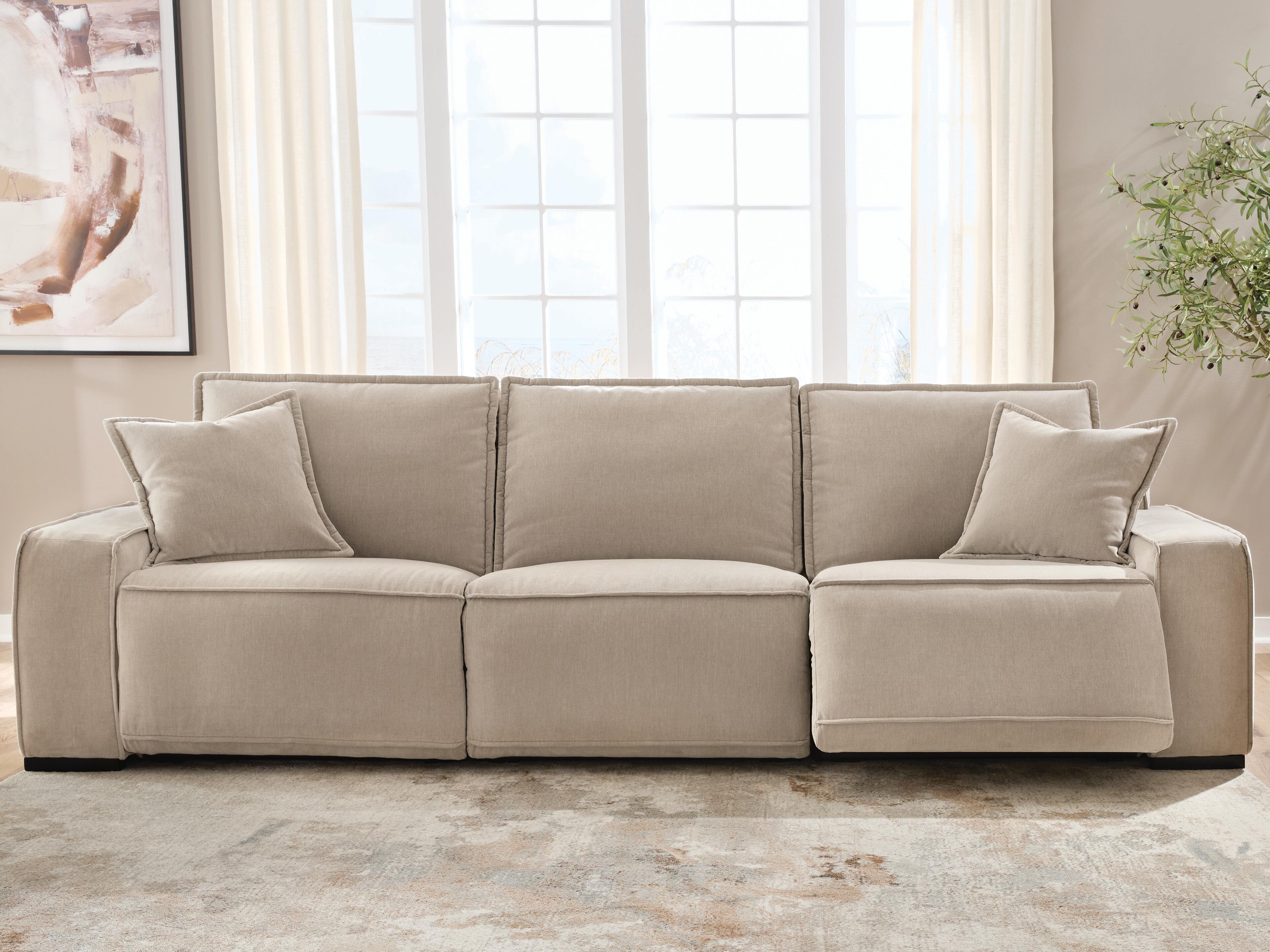 Ashley Furniture Carceri - 3-Piece Power Sectional Reclining Sofa With Armless Power Recliner - Cashmere - Image 6