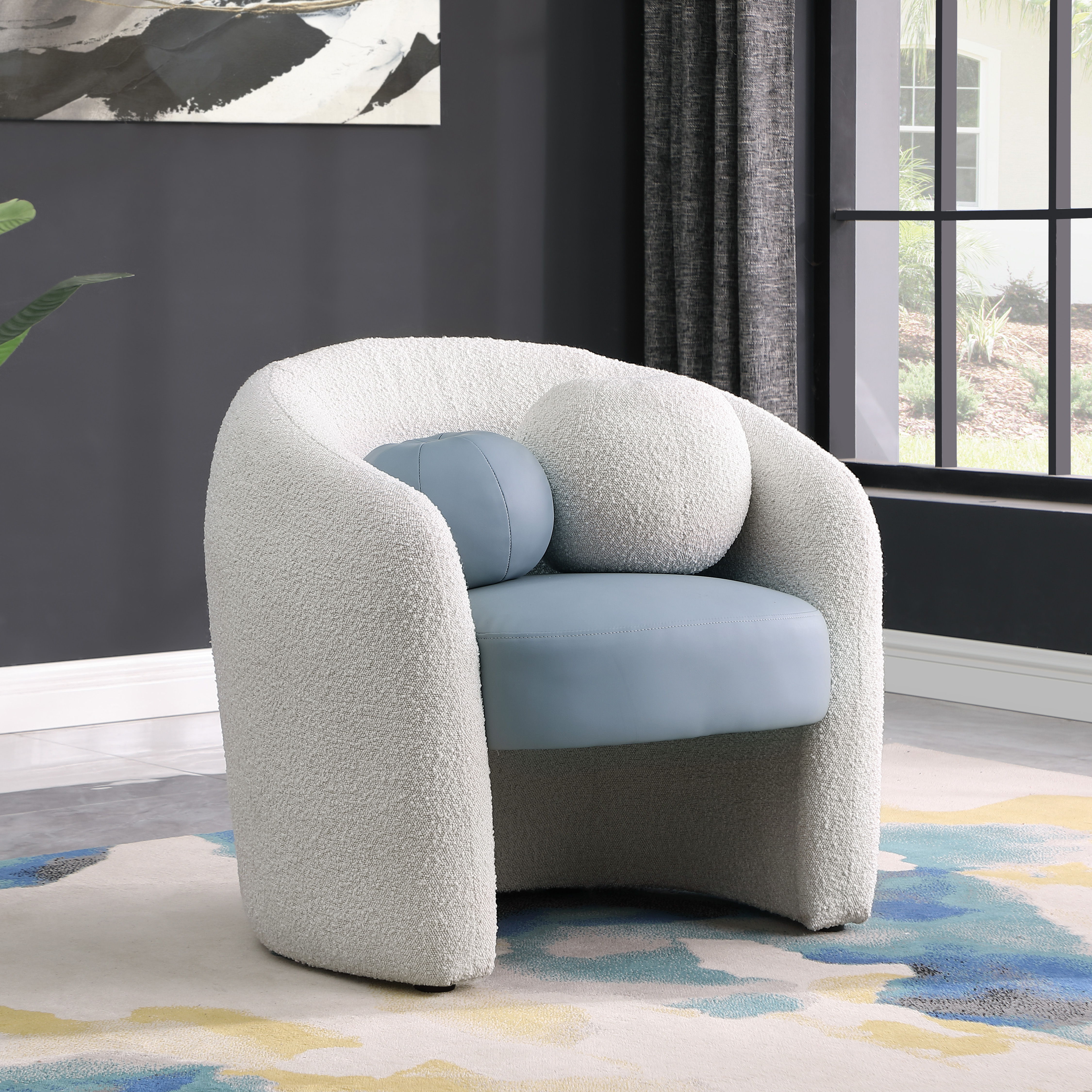 Acadia - Fabric Accent Chair - Black
