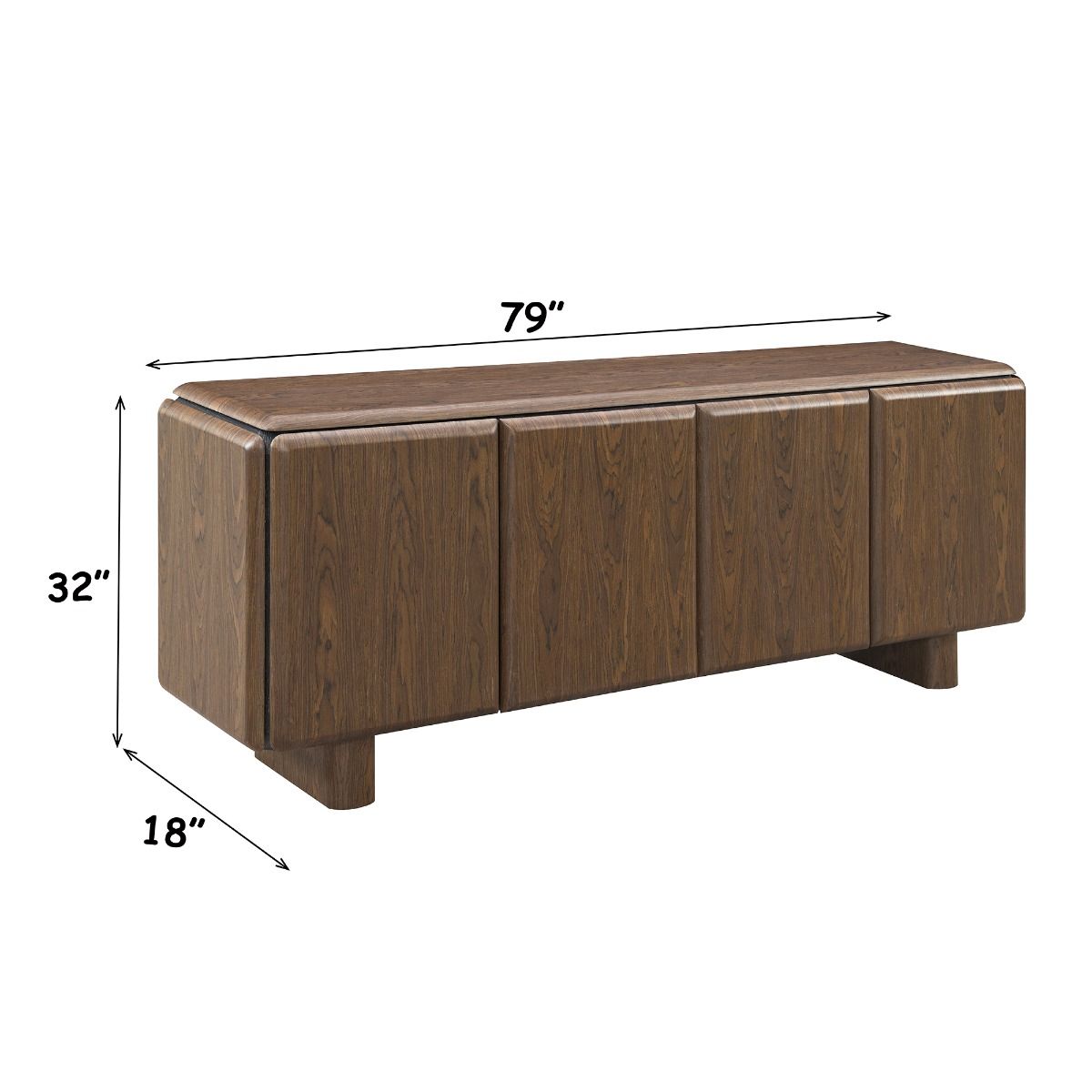 Lanza - Console Table - Dark Walnut, dark brown, view 6