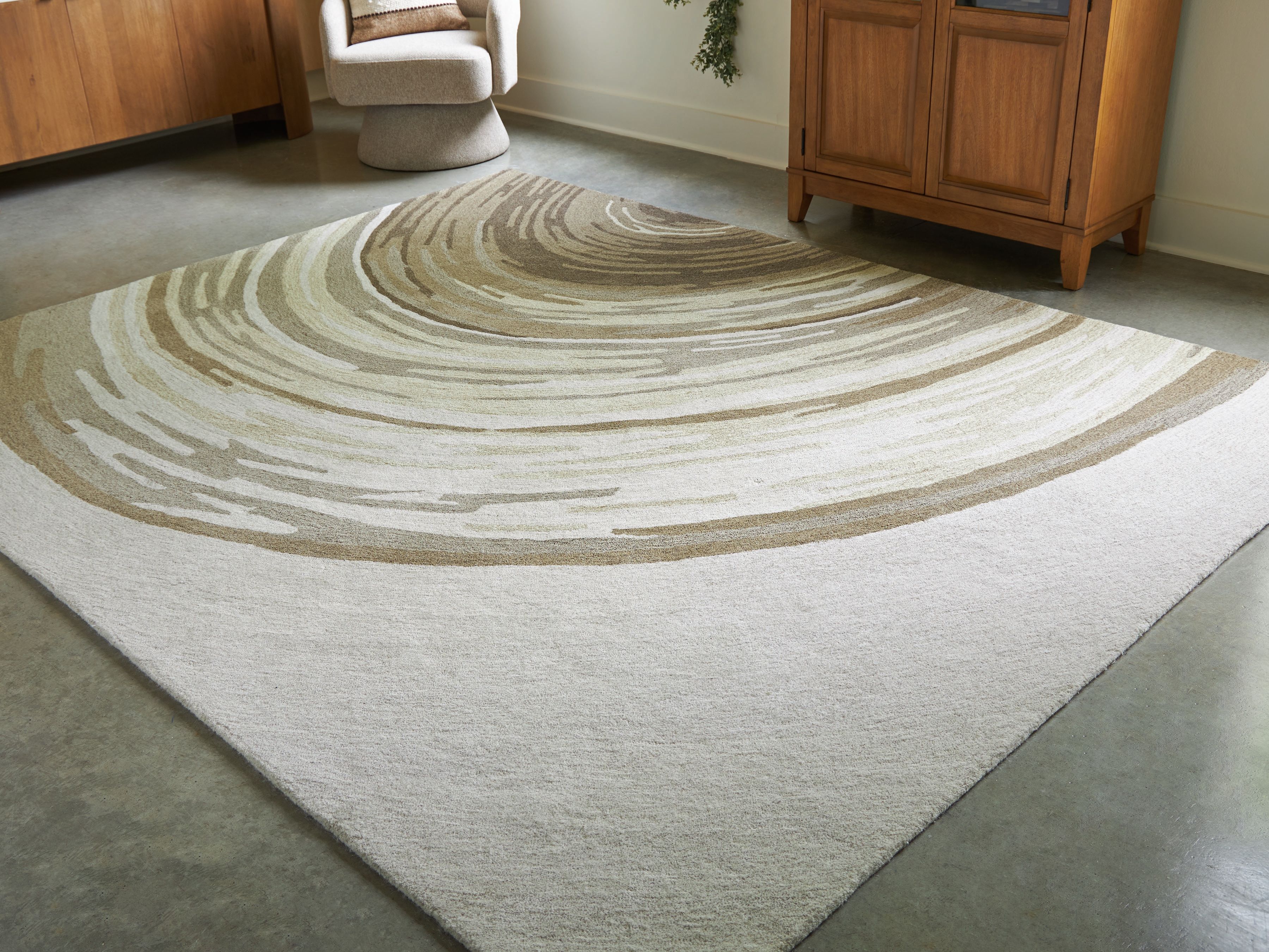 Rizwana - 8' x 10' Rug - Ivory / Brown / Gray