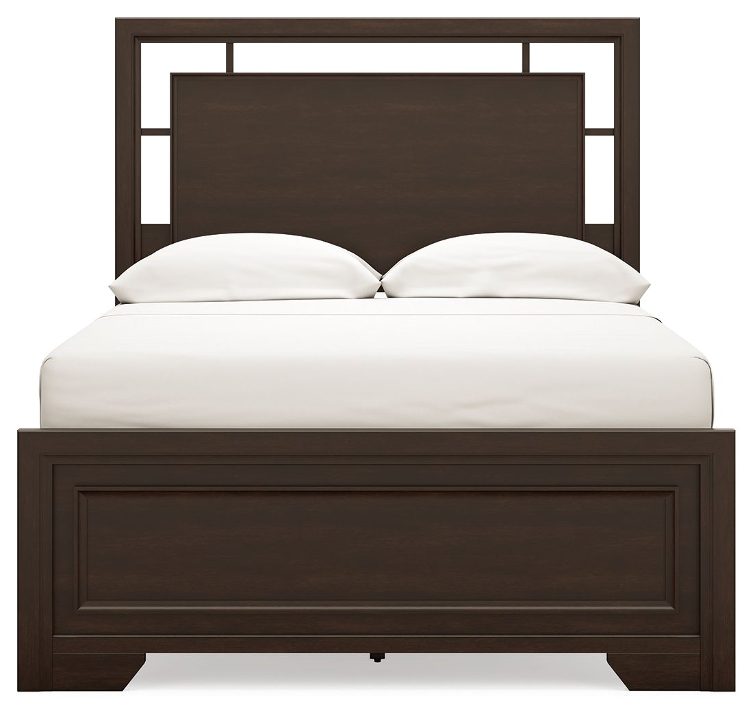 Ashley Furniture Covetown - 5 Pc. - Dresser, Mirror, Chest, Full Panel Bed - Dark Brown - Image 5