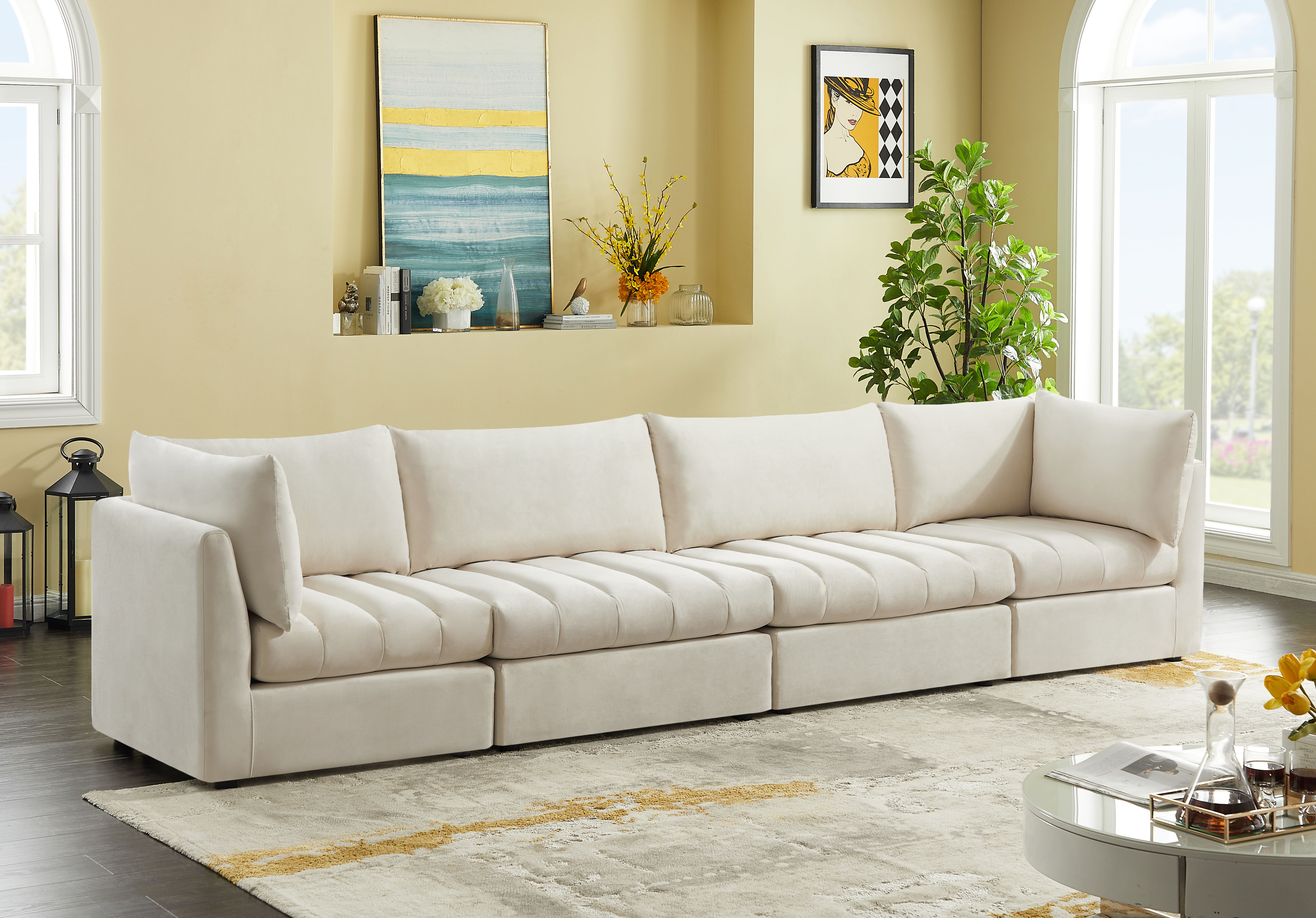 Jacob - Modular 4 Piece Sofa - Cream