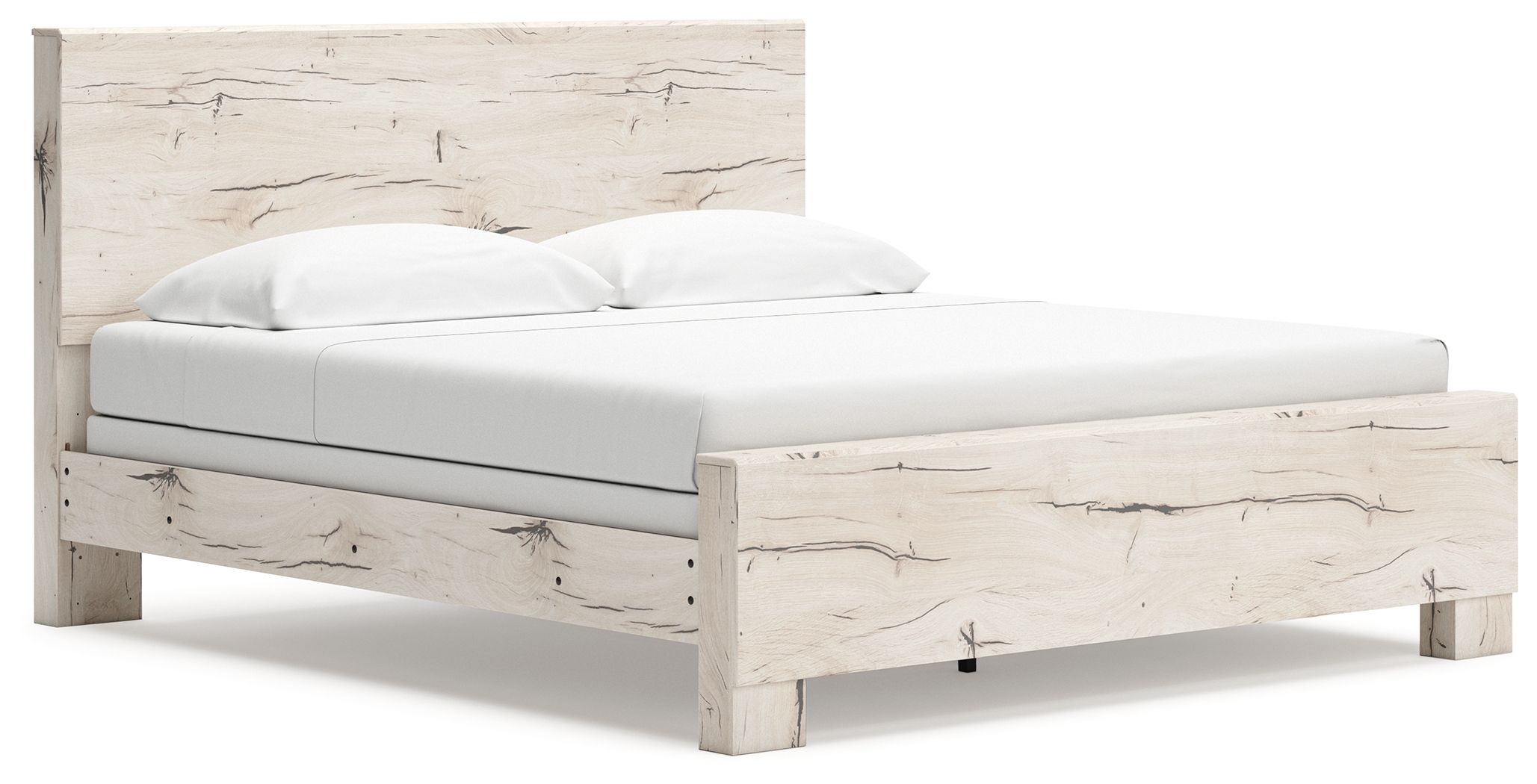 Lawroy - King Panel Bed - Light Natural