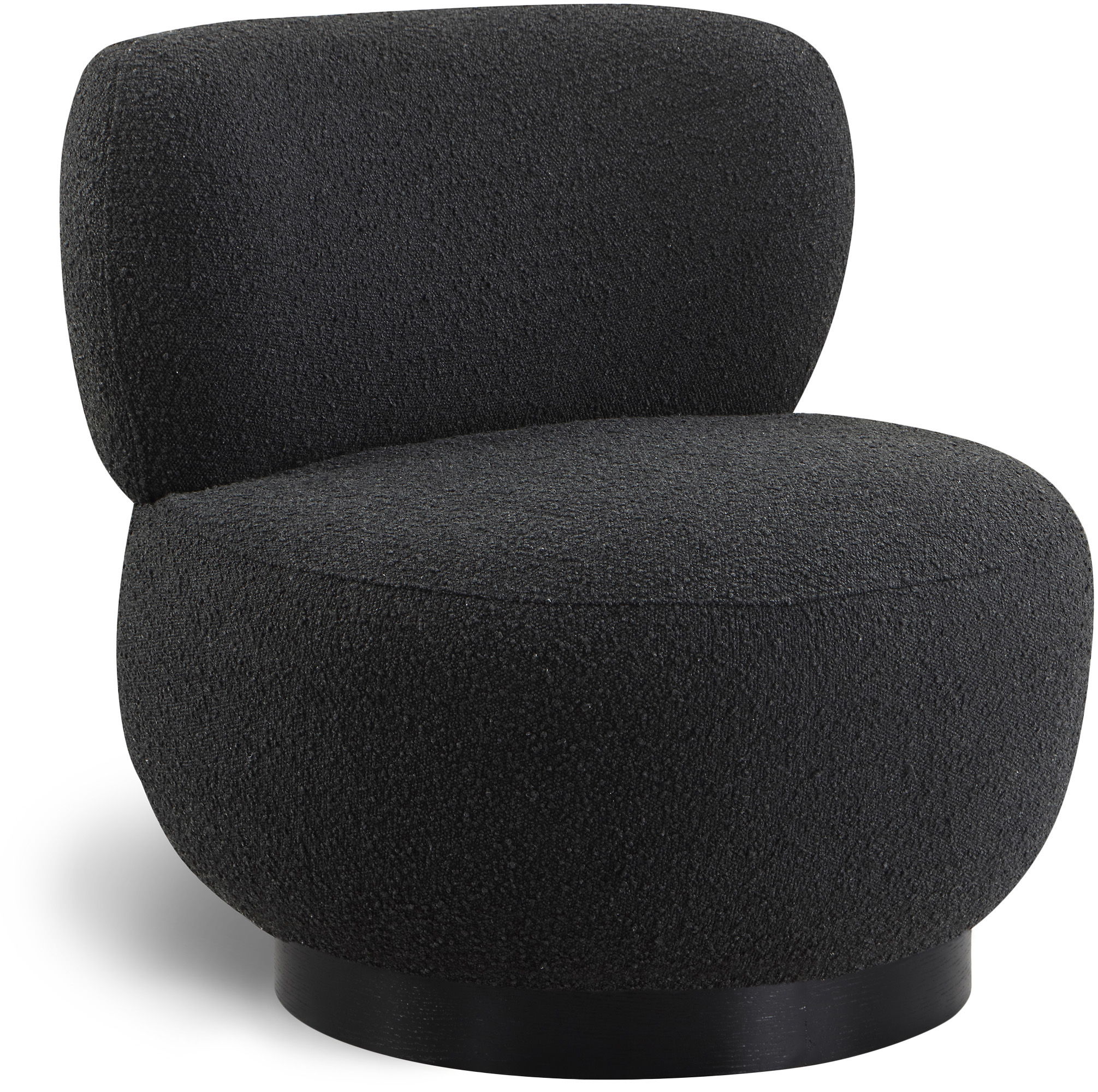 Calais - Accent Chair With Black Base - Black